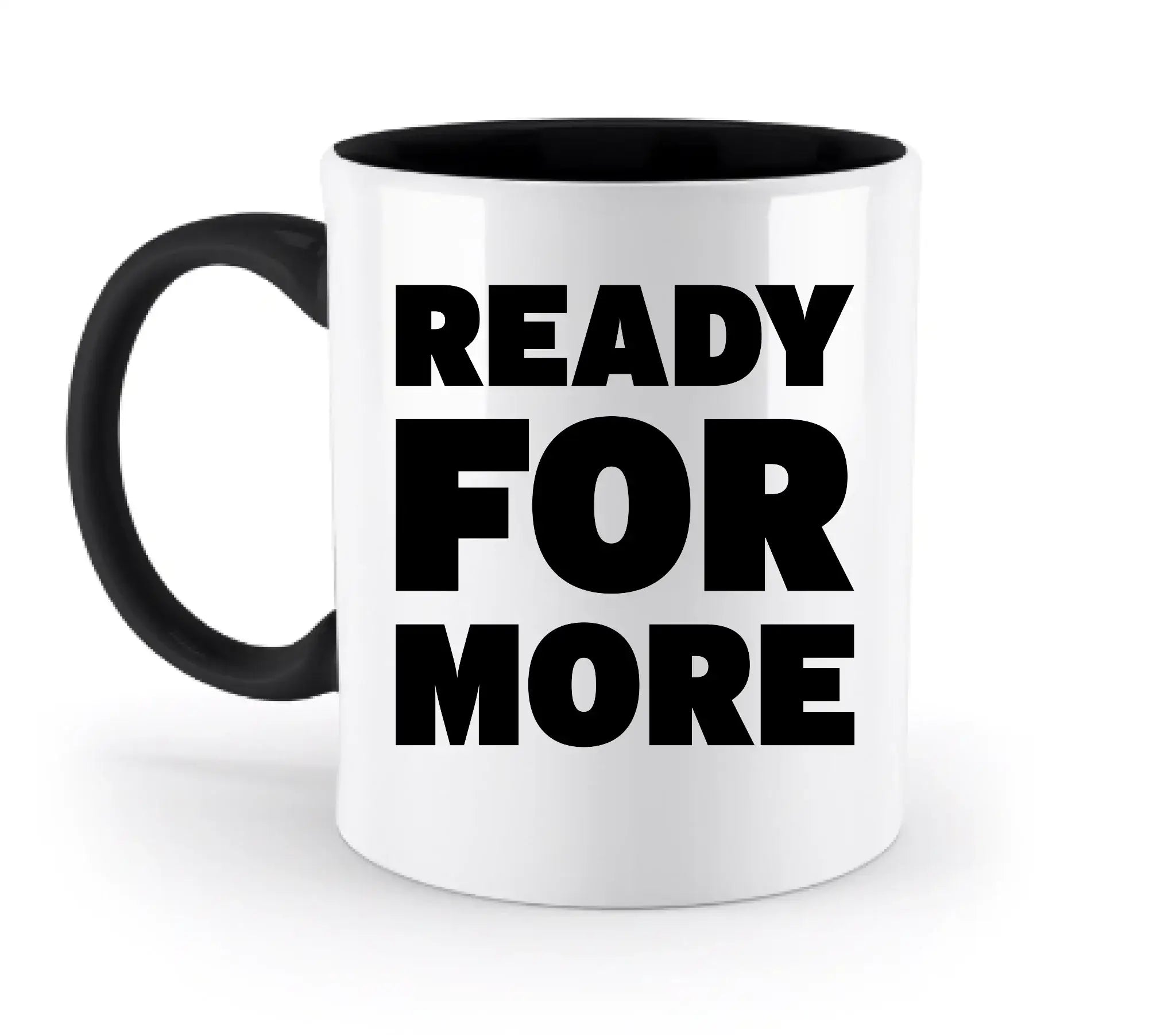 Fotowort: Ready for more • Fotogeschenk • personalisiert • zweifarbige Tasse (spülmaschinenfest) - zweifarbige Tasse