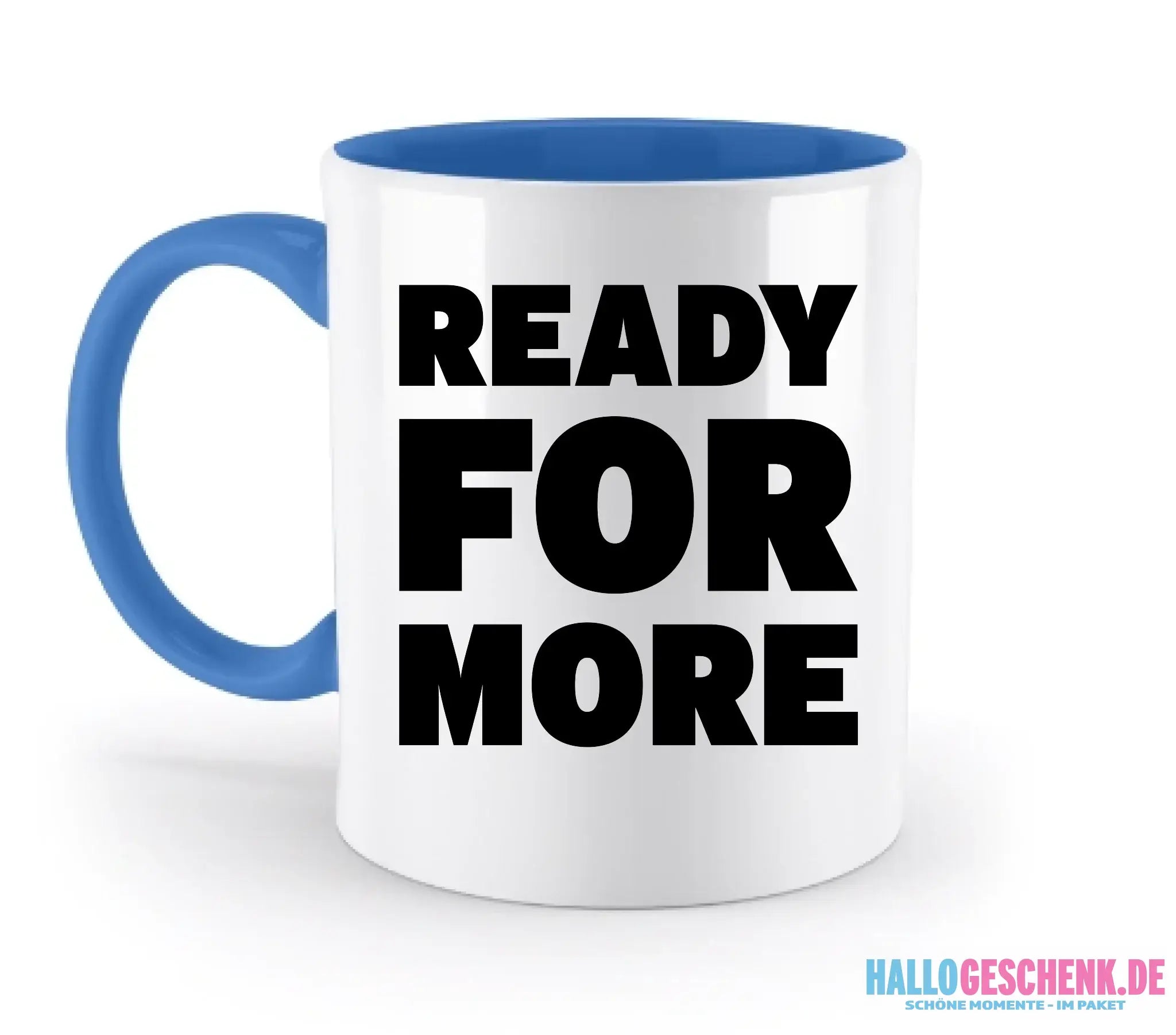 Fotowort: Ready for more • Fotogeschenk • personalisiert • zweifarbige Tasse (spülmaschinenfest) - zweifarbige Tasse