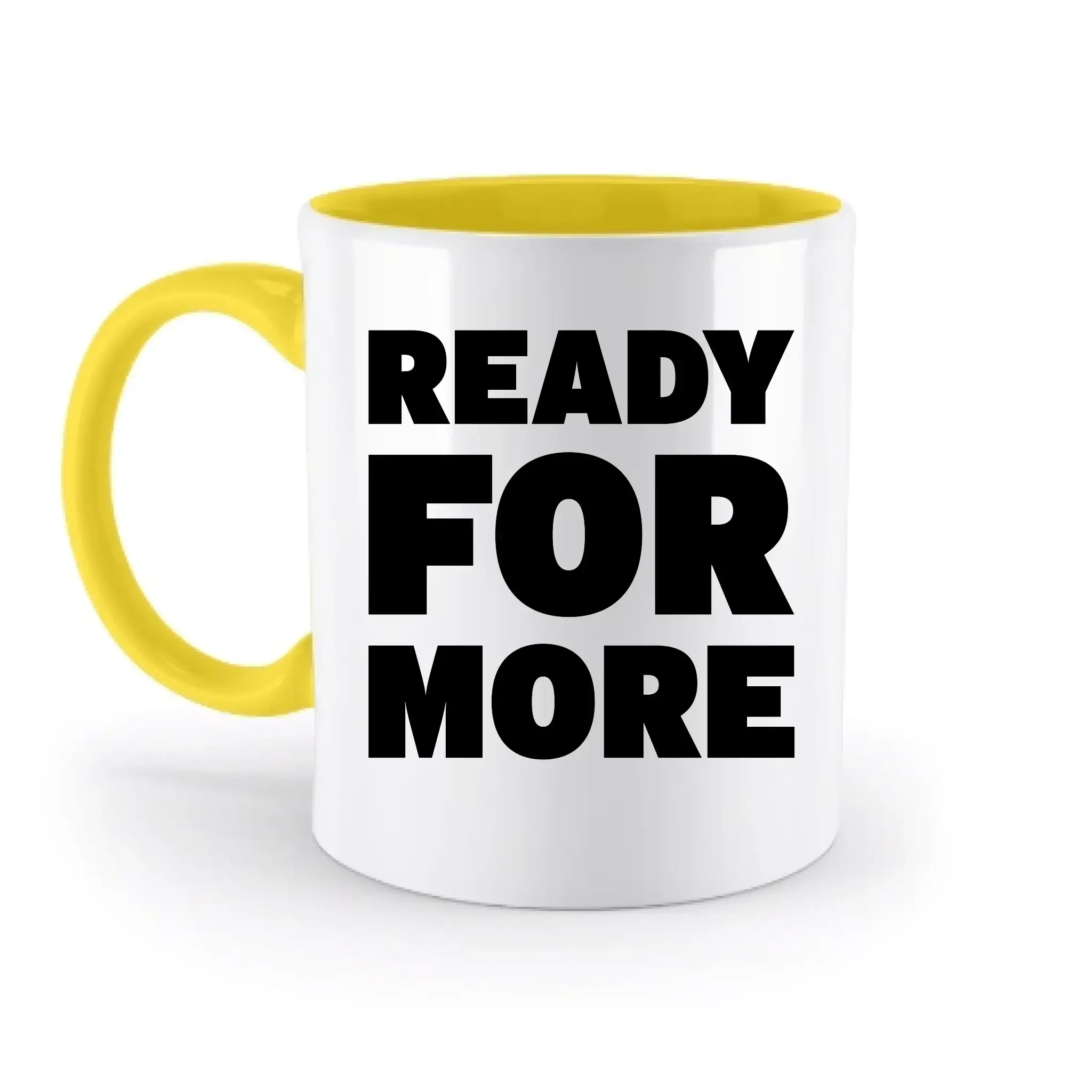 Fotowort: Ready for more • Fotogeschenk • personalisiert • zweifarbige Tasse (spülmaschinenfest) - zweifarbige Tasse