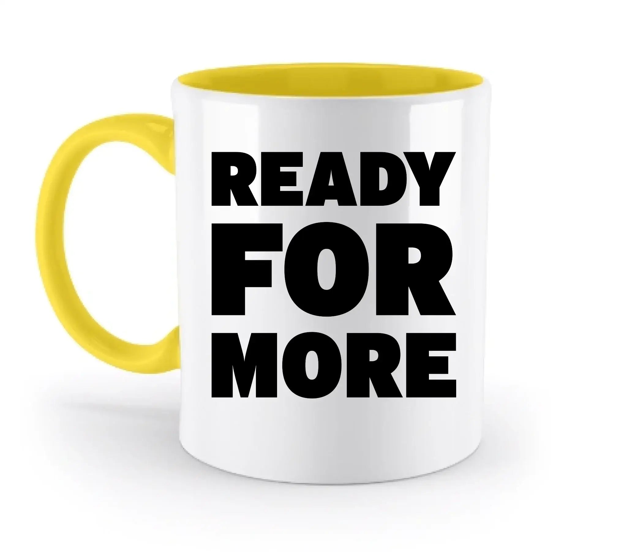 Fotowort: Ready for more • Fotogeschenk • personalisiert • zweifarbige Tasse (spülmaschinenfest) - zweifarbige Tasse