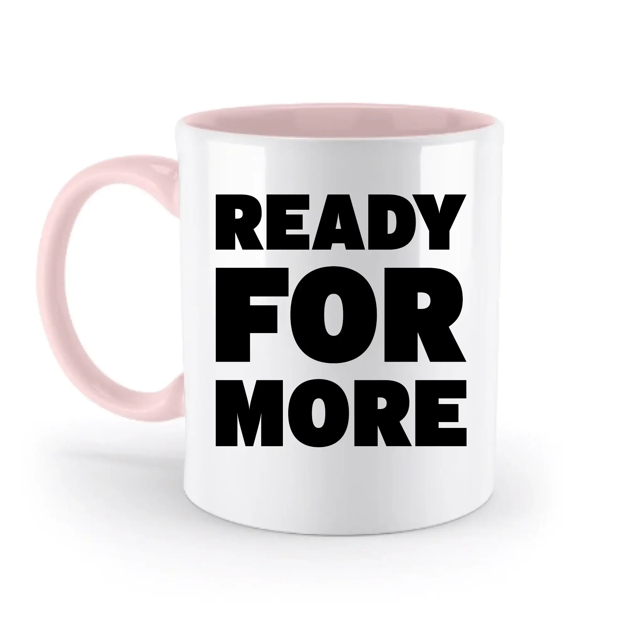 Fotowort: Ready for more • Fotogeschenk • personalisiert • zweifarbige Tasse (spülmaschinenfest) - zweifarbige Tasse