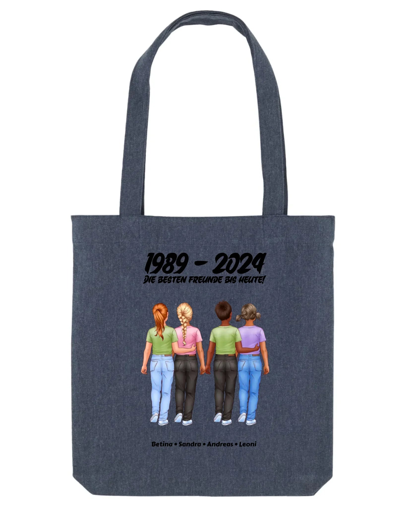 Friendship: 1-5 Kinder • mehrere Artikel • ’Statement-Collection’ • Wunschtext • personalisierte Figuren - Stofftasche