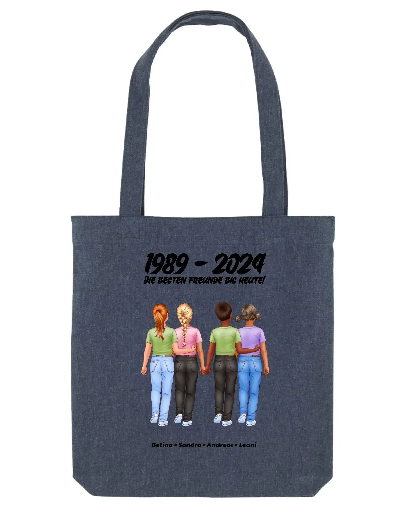 Friendship: 1-5 Kinder • mehrere Artikel • ’Statement-Collection’ • Wunschtext • personalisierte Figuren - Stofftasche