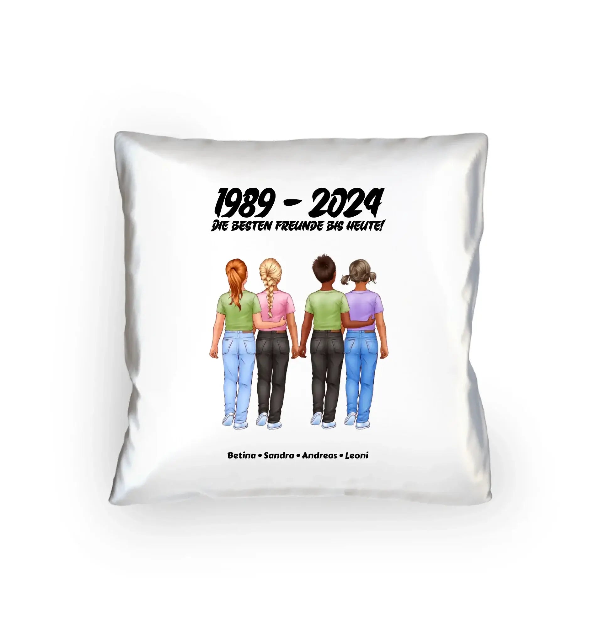Friendship: 1-5 Kinder • mehrere Artikel • ’Statement-Collection’ • Wunschtext • personalisierte Figuren - Kissen