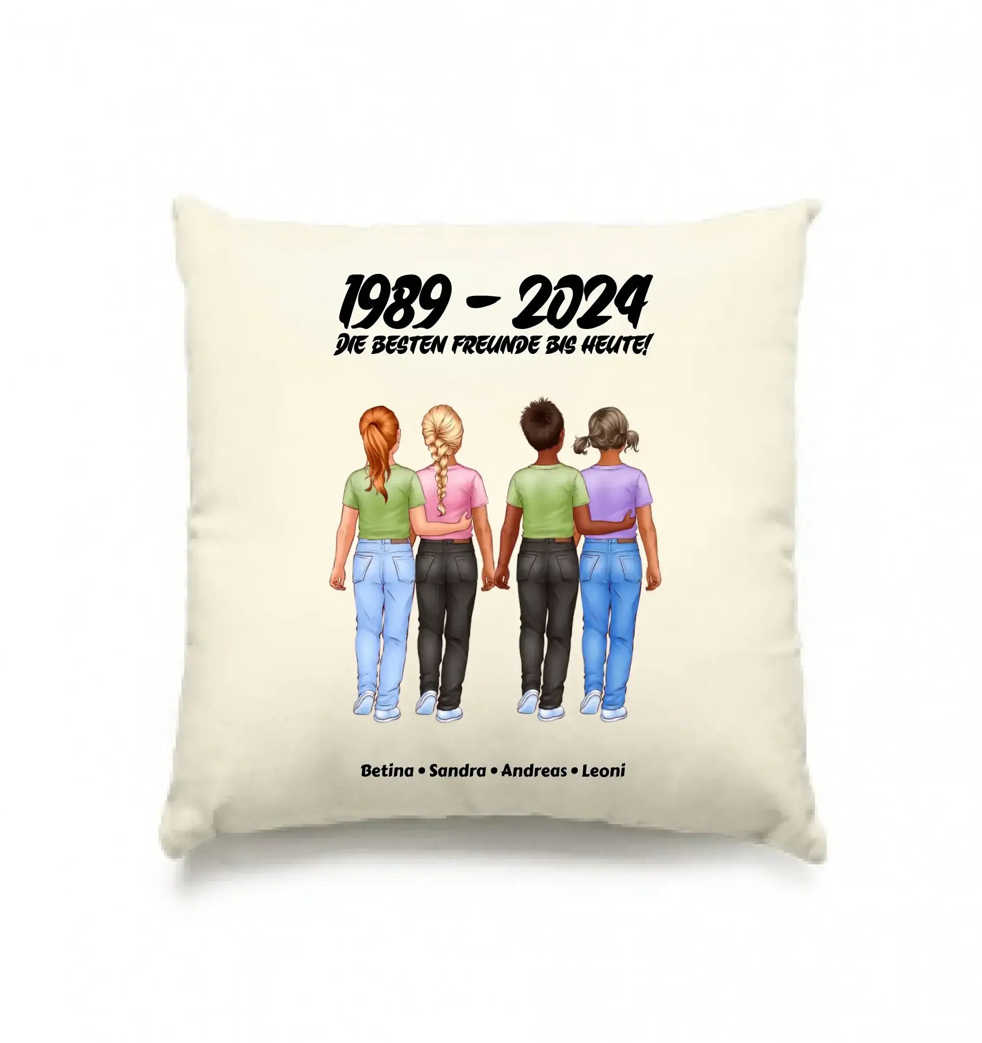 Friendship: 1-5 Kinder • mehrere Artikel • ’Statement-Collection’ • Wunschtext • personalisierte Figuren - Kissen
