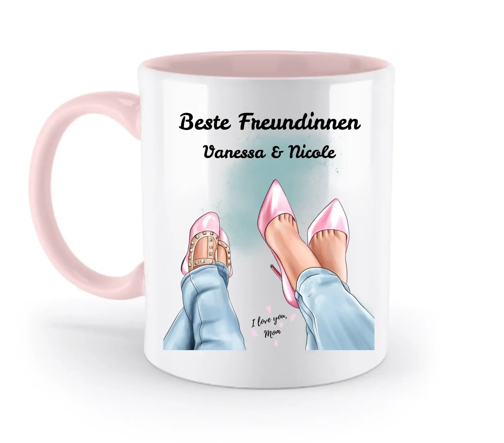 Füße mit Schuhen • 3 Motive • verfügbar (personalisierbare Figuren) Mama Tochter Freundinnen - Zweifarbige Tasse