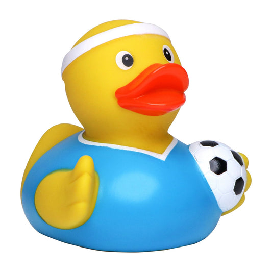 Fußball Spieler Quietsche-Ente / Badeente (auch als Werbegeschenk geeignet) - HalloGeschenk.de #geschenkideen# #personalisiert# #geschenk#