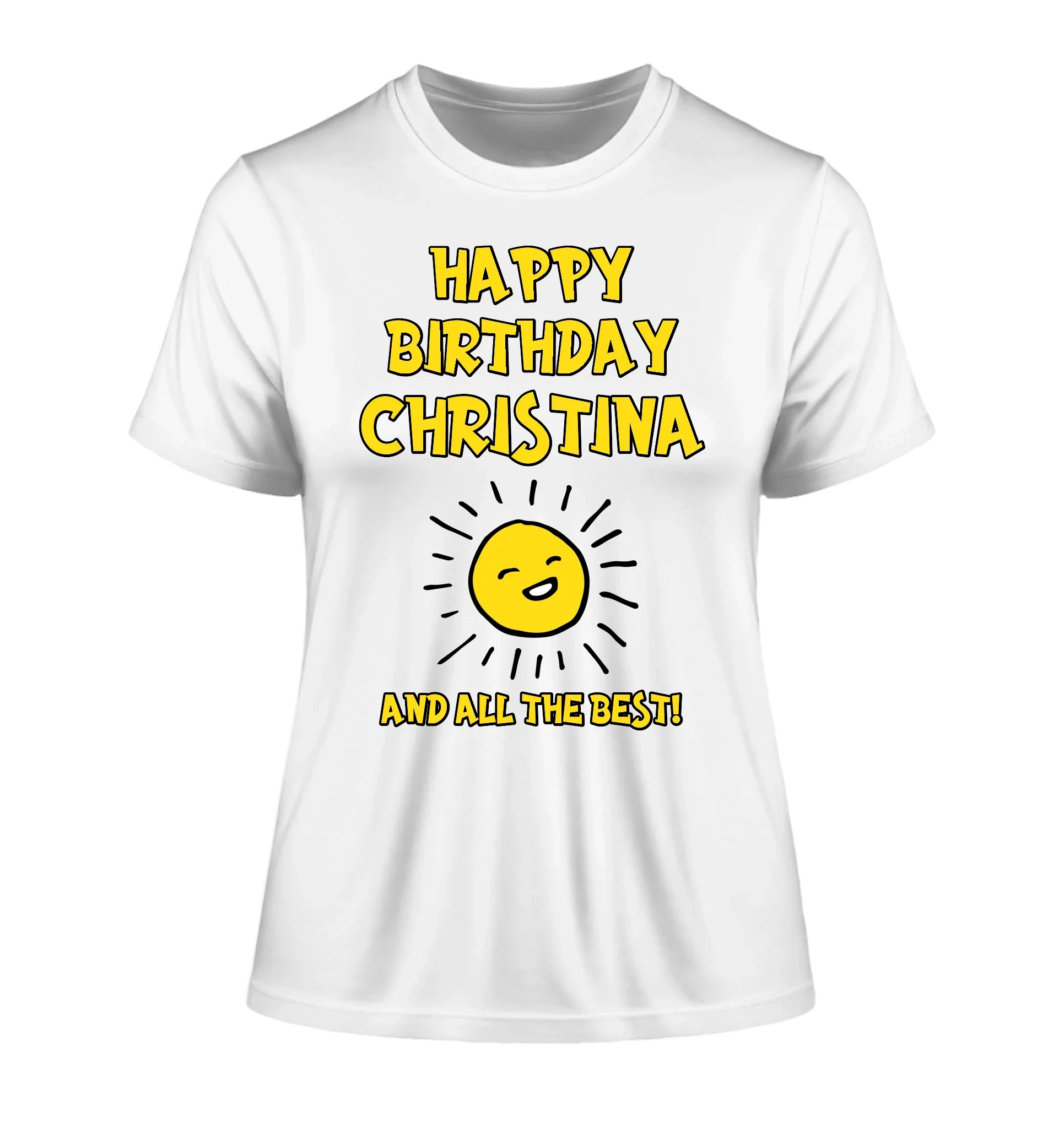 Geburtstagsdesign mit Wunschname (personalisierbare Motive) - Damen T-Shirt (Fitted) • Bio / White / 2XL