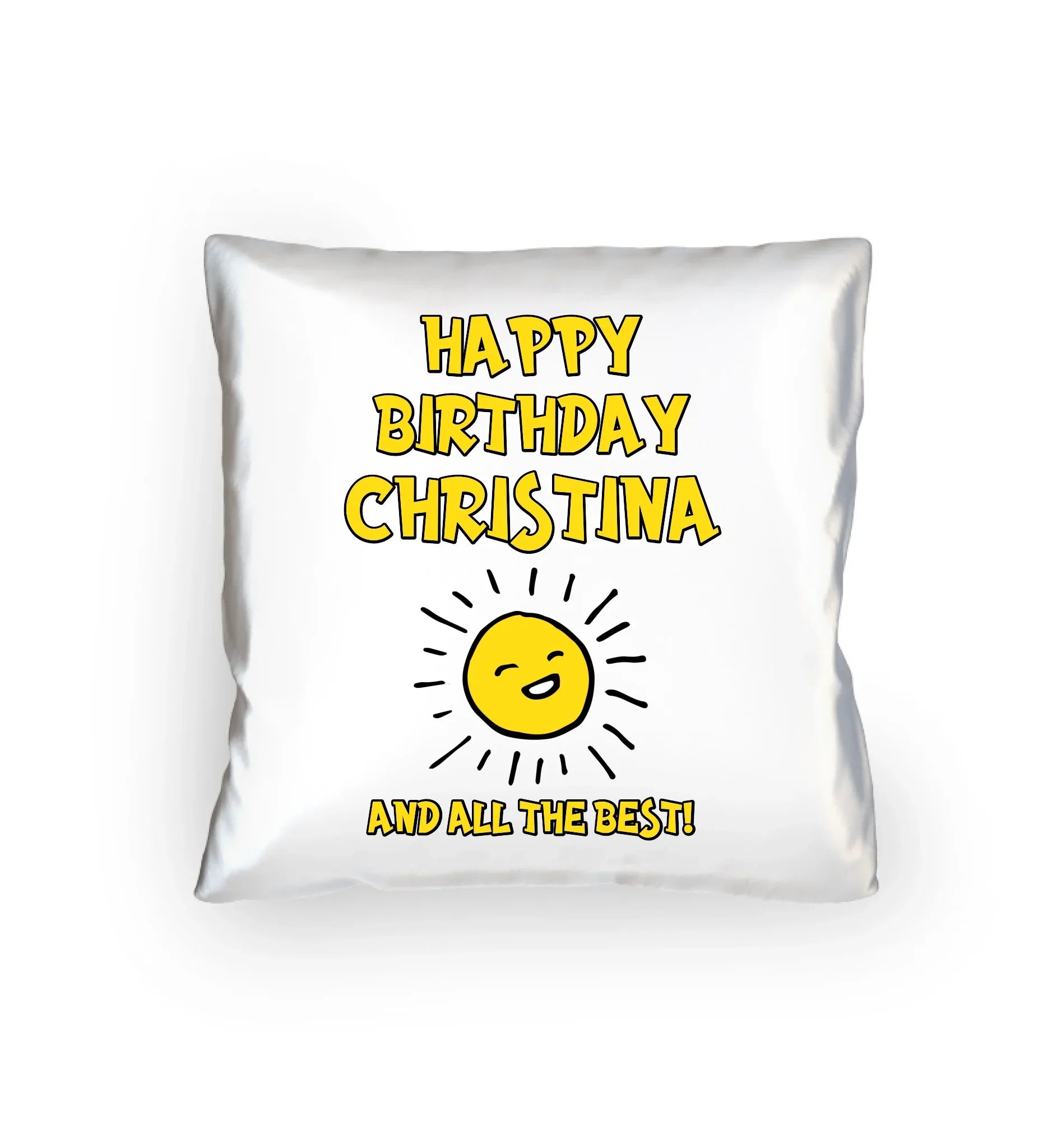 Geburtstagsdesign mit Wunschname (personalisierbare Motive) - Kissen 40x40 cm / White / 40cm-x-40cm - personalisierbare