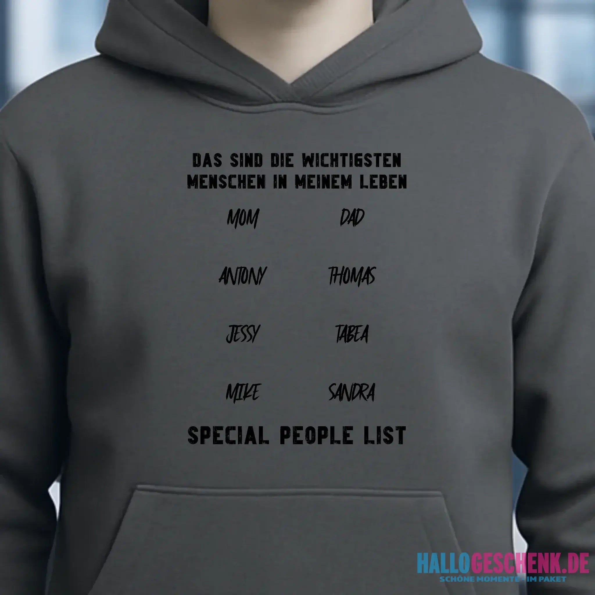 Gestalte den Text - Unisex Premium Hoodie XS-5XL aus Bio-Baumwolle für Damen & Herren
