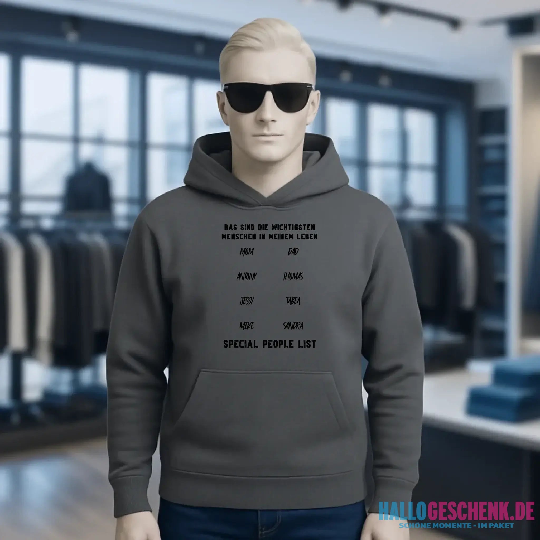 Gestalte den Text - Unisex Premium Hoodie XS-5XL aus Bio-Baumwolle für Damen & Herren
