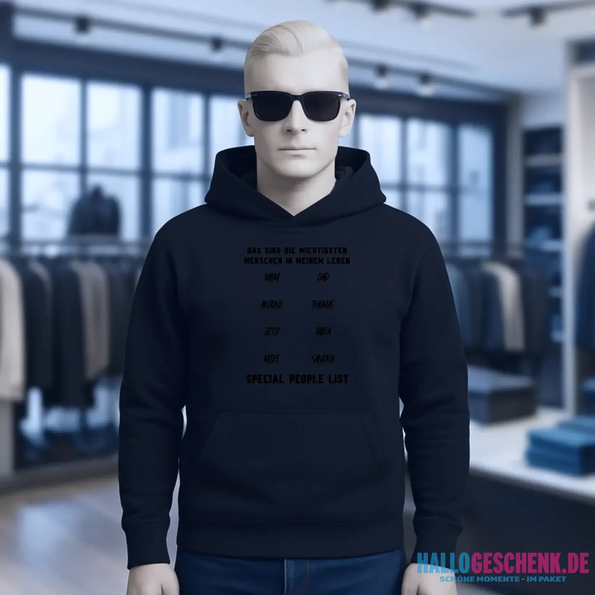 Gestalte den Text - Unisex Premium Hoodie XS-5XL aus Bio-Baumwolle für Damen & Herren