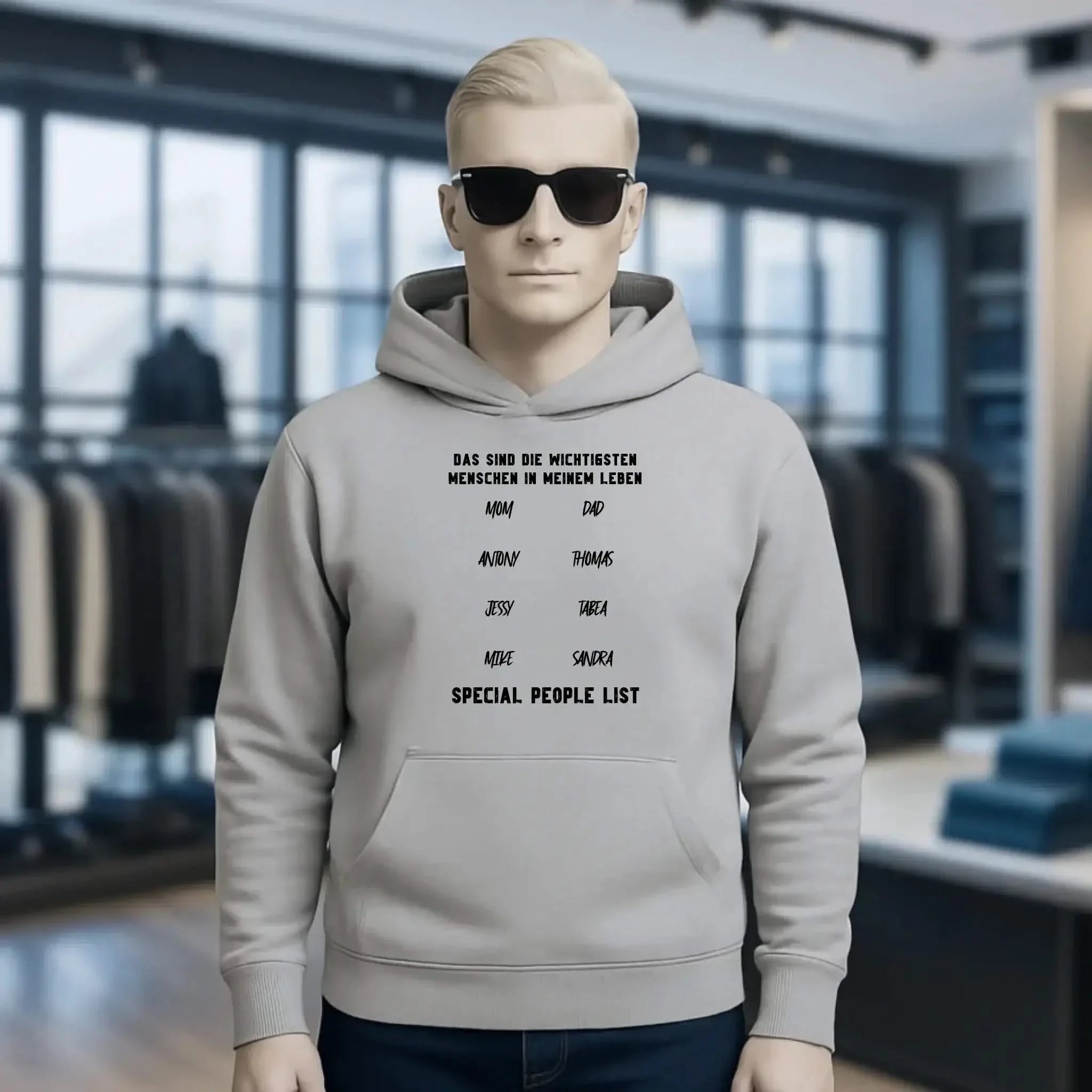 Gestalte den Text - Unisex Premium Hoodie XS-5XL aus Bio-Baumwolle für Damen & Herren