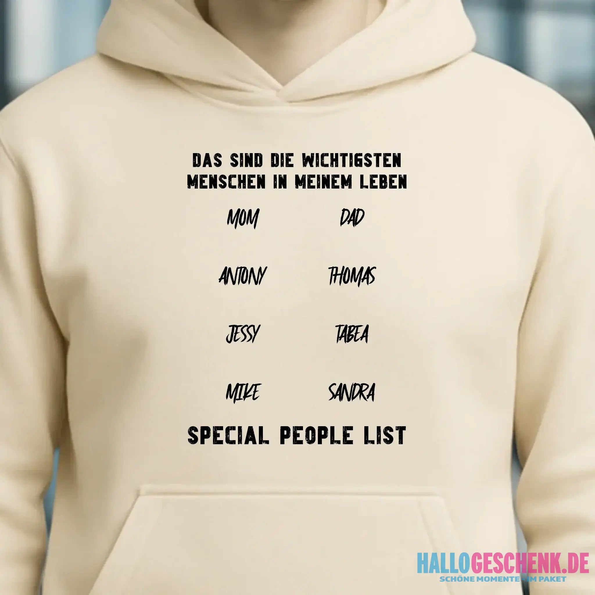 Gestalte den Text - Unisex Premium Hoodie XS-5XL aus Bio-Baumwolle für Damen & Herren