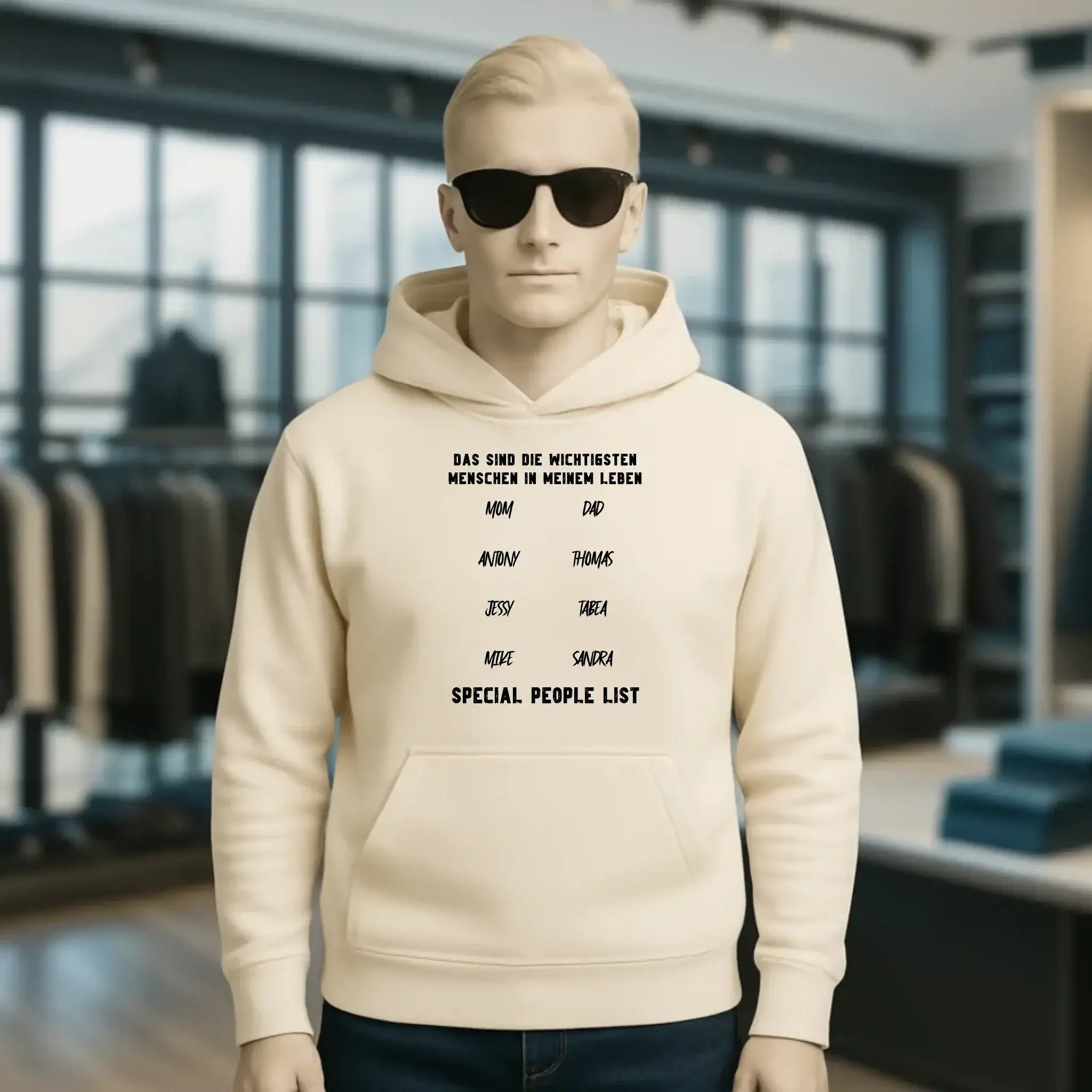 Gestalte den Text - Unisex Premium Hoodie XS-5XL aus Bio-Baumwolle für Damen & Herren