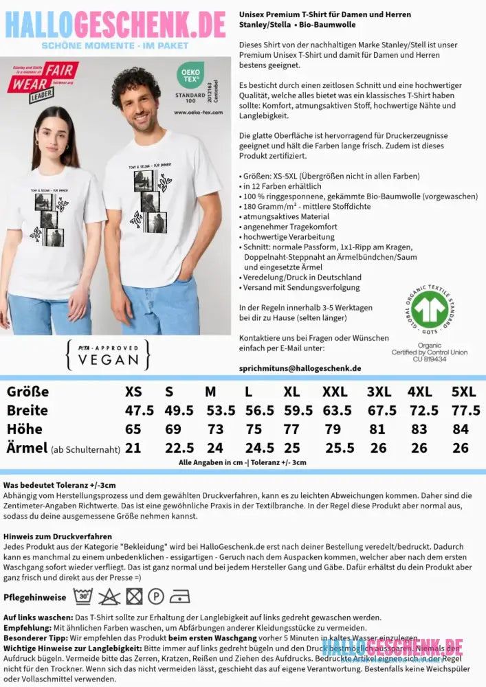 Gestalte ein Fotomotiv • Unisex T-Shirt aus Bio-Baumwolle • Creator 2.0 Stanley/Stella • Premium-Qualität 1 - Gestalte