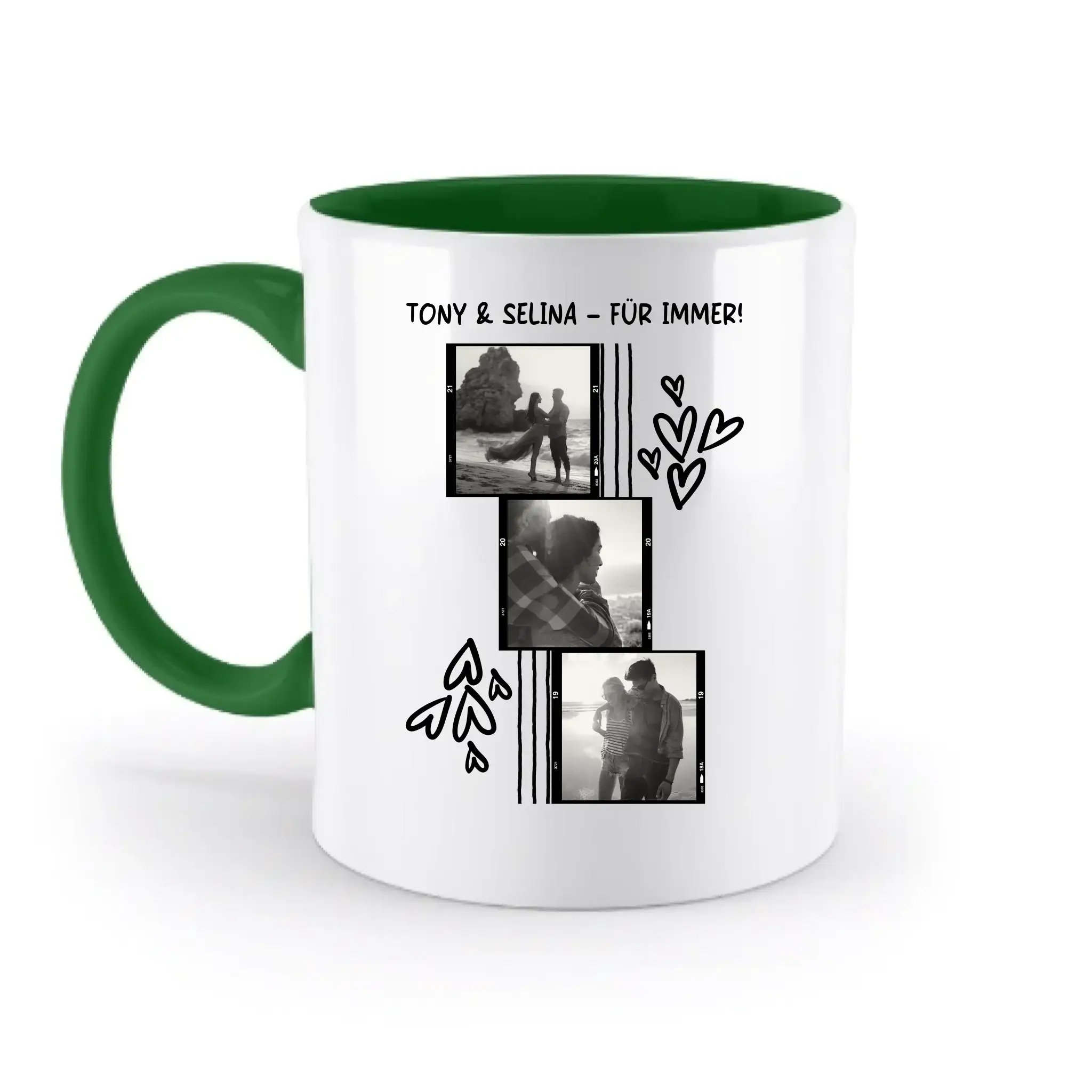 Gestalte ein Fotomotiv • zweifarbige Tasse 330ml • spülmaschinengeeignet - Gestalte ein Fotomotiv