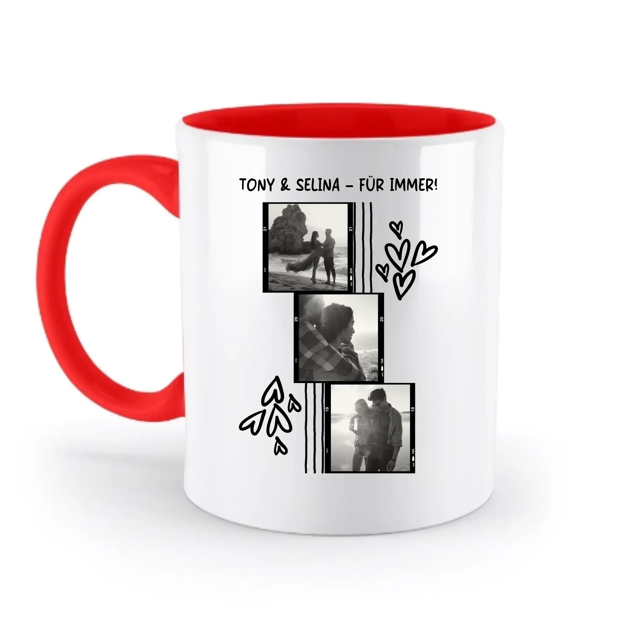 Gestalte ein Fotomotiv • zweifarbige Tasse 330ml • spülmaschinengeeignet - Gestalte ein Fotomotiv