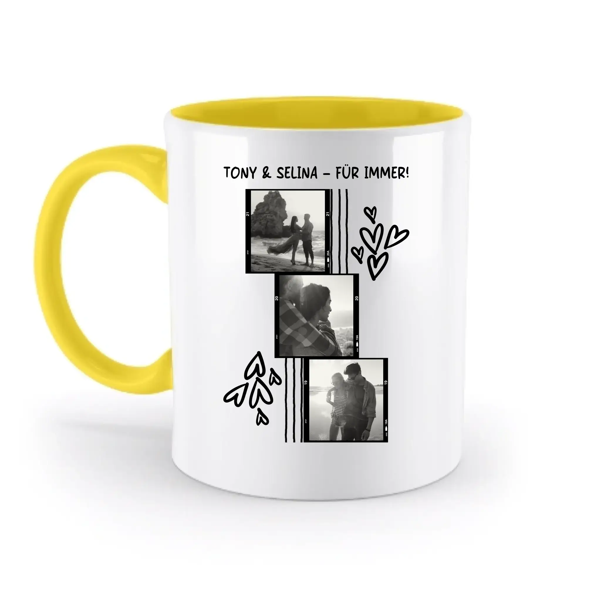 Gestalte ein Fotomotiv • zweifarbige Tasse 330ml • spülmaschinengeeignet - Gestalte ein Fotomotiv
