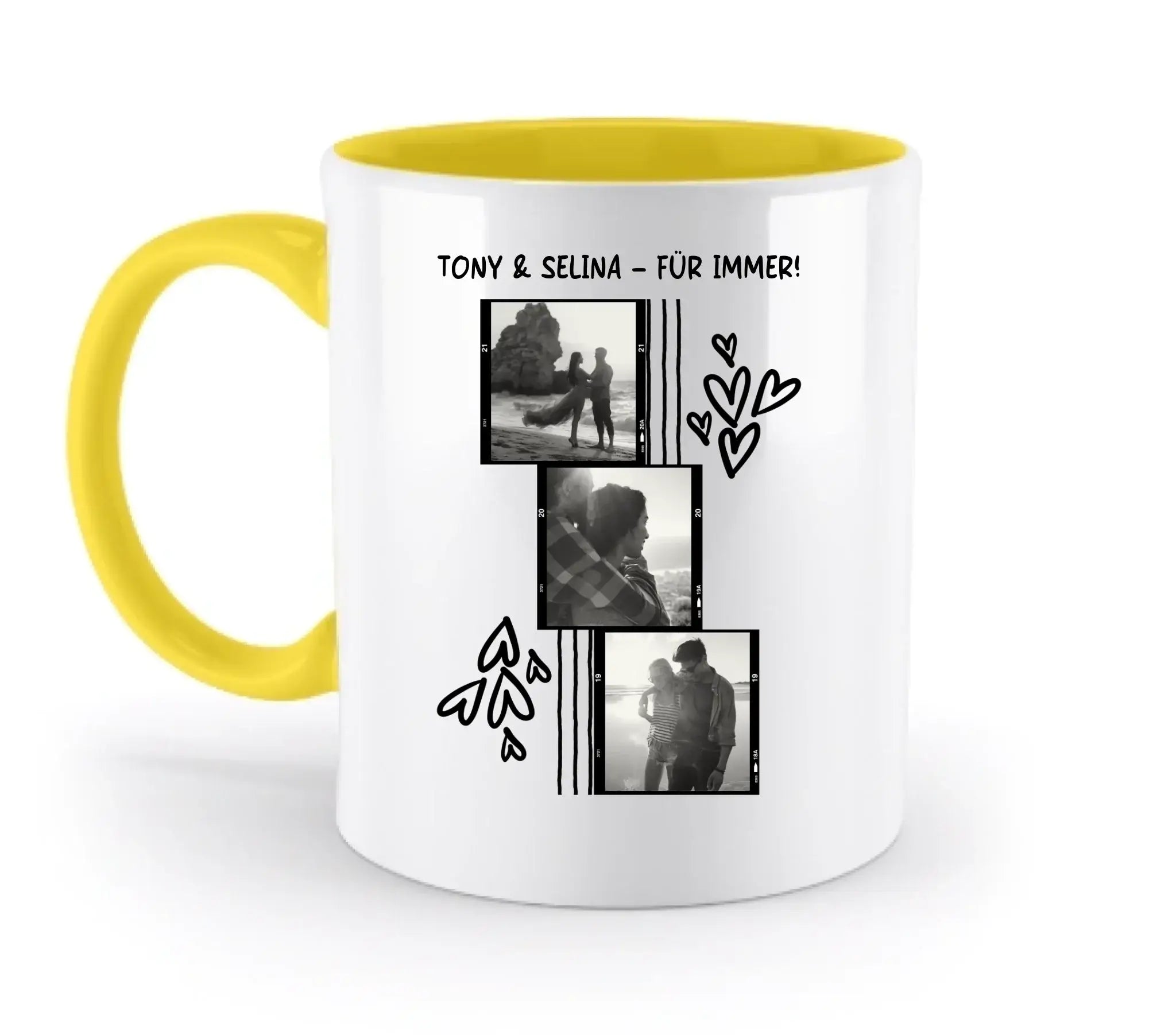 Gestalte ein Fotomotiv • zweifarbige Tasse 330ml • spülmaschinengeeignet - Gestalte ein Fotomotiv