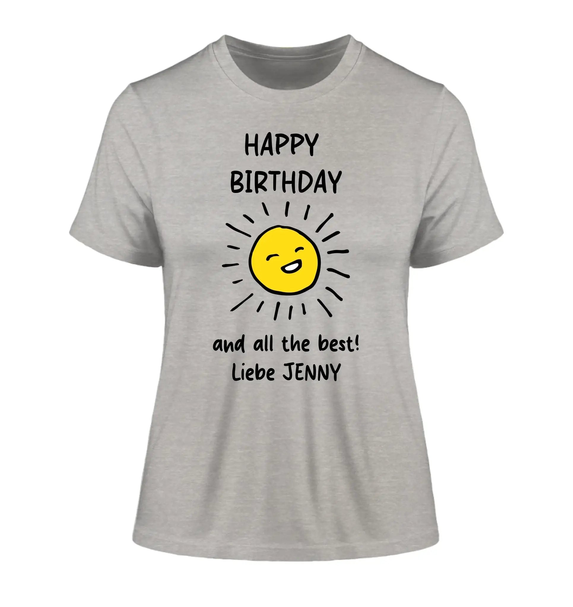 Gestalte ein Motiv: Wähle aus über 60 Vorlagen (personalisierbare Motive) - Damen T-Shirt (Fitted) • Bio / Heather Grey