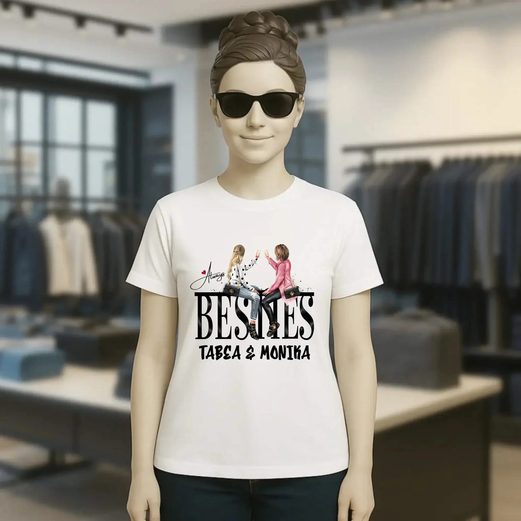 Girls on Text Besties • Ladies Premium T-Shirt XS-2XL aus Bio-Baumwolle für Damen • Exklusivdesign • personalisiert