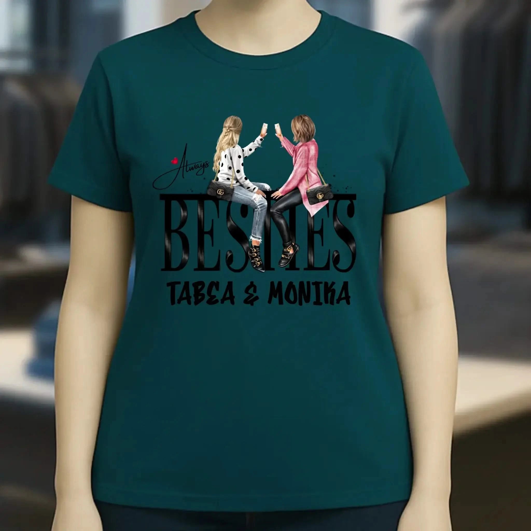 Girls on Text Besties • Ladies Premium T-Shirt XS-2XL aus Bio-Baumwolle für Damen • Exklusivdesign • personalisiert