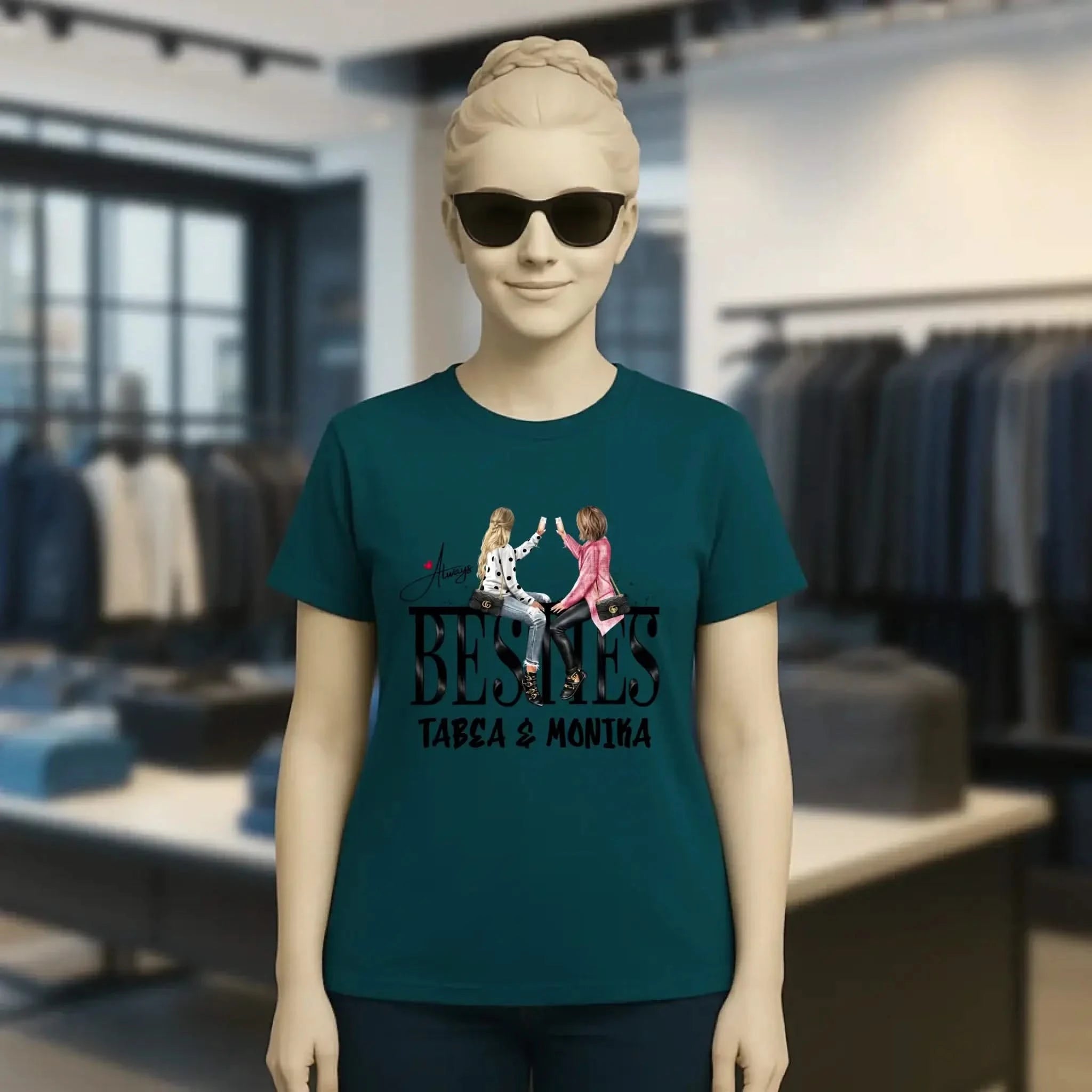 Girls on Text Besties • Ladies Premium T-Shirt XS-2XL aus Bio-Baumwolle für Damen • Exklusivdesign • personalisiert