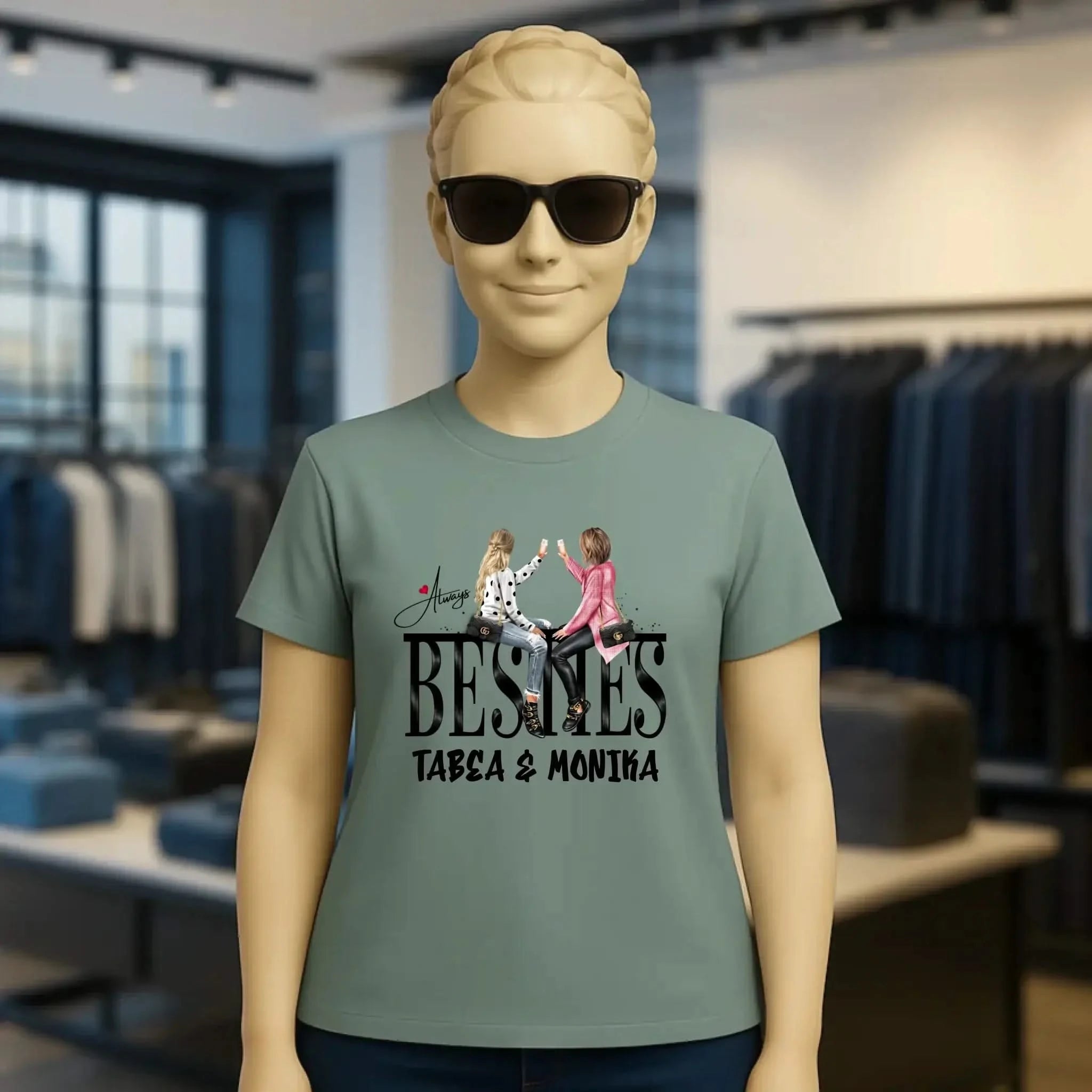 Girls on Text Besties • Ladies Premium T-Shirt XS-2XL aus Bio-Baumwolle für Damen • Exklusivdesign • personalisiert