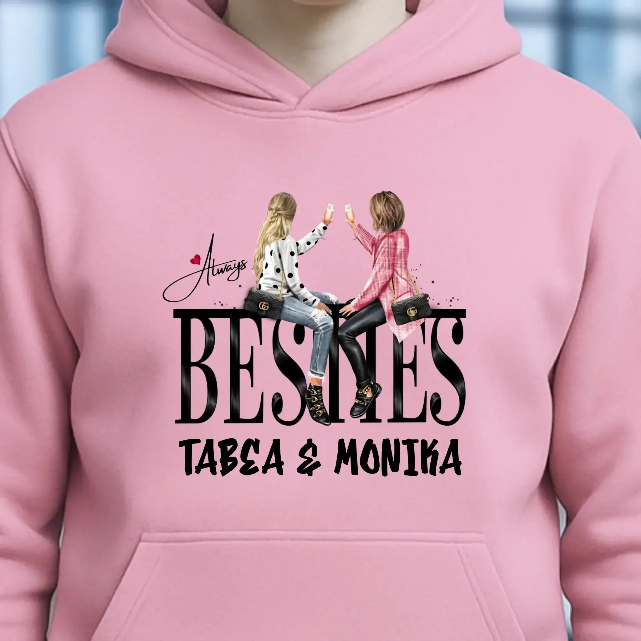 Girls on Text Besties • Unisex Premium Hoodie XS-5XL aus Bio-Baumwolle für Damen & Herren • Exklusivdesign • personalisiert