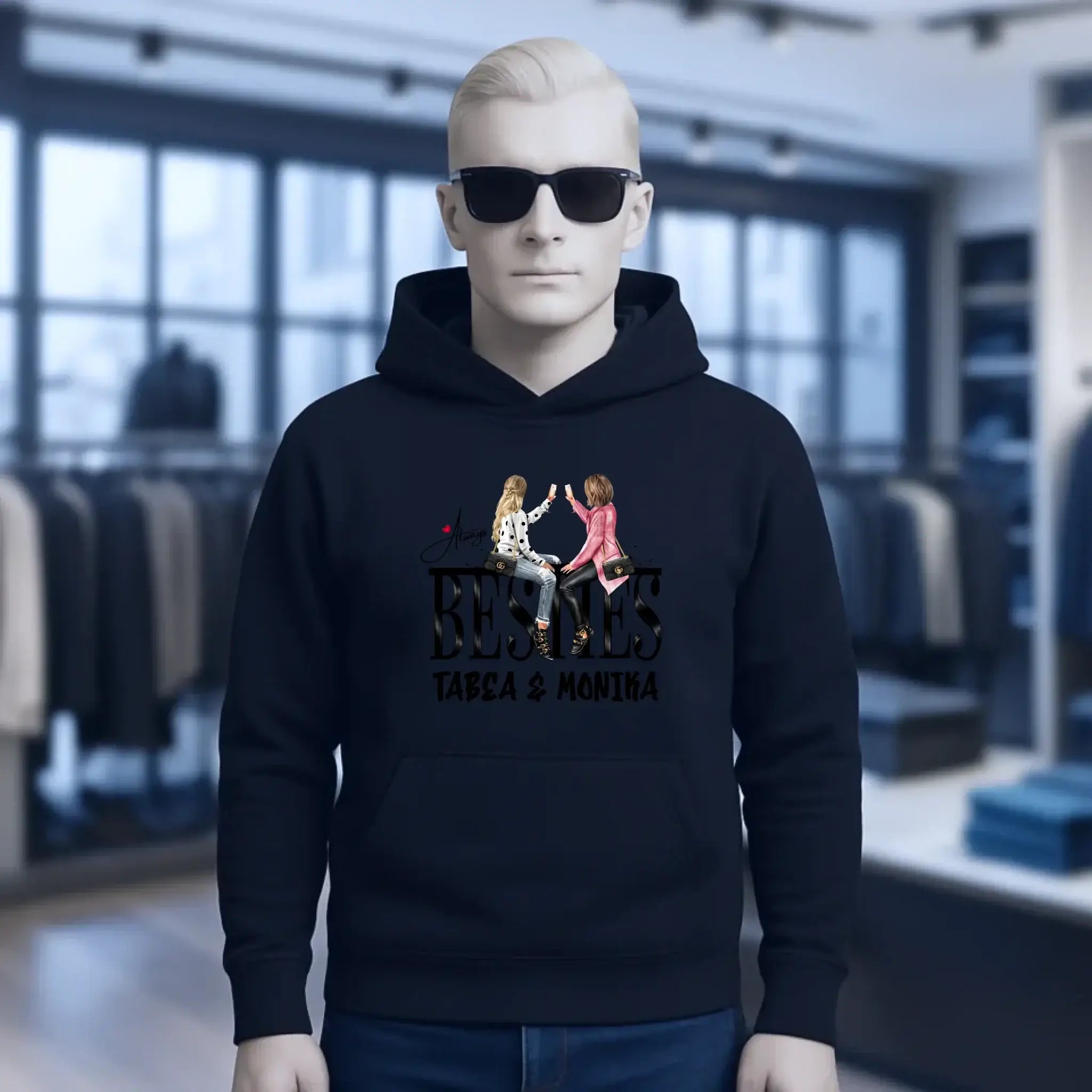 Girls on Text Besties • Unisex Premium Hoodie XS-5XL aus Bio-Baumwolle für Damen & Herren • Exklusivdesign • personalisiert