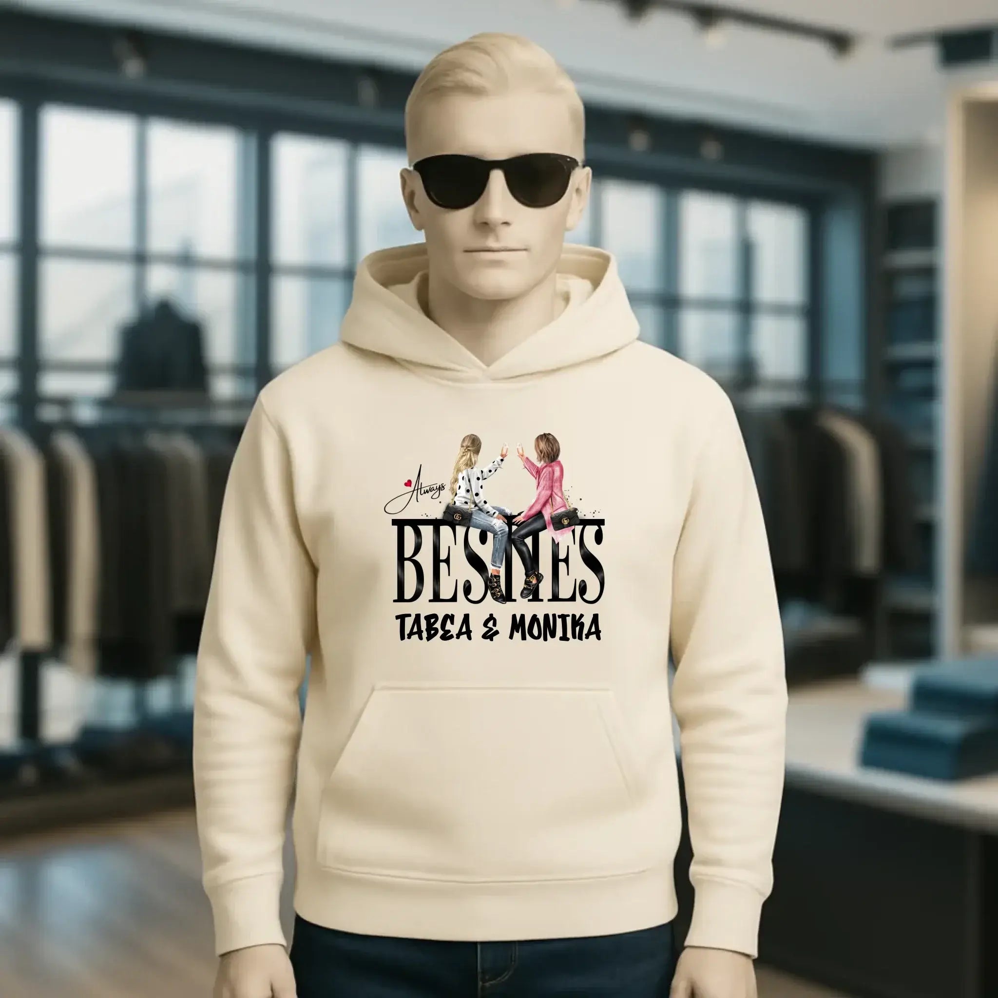 Girls on Text Besties • Unisex Premium Hoodie XS-5XL aus Bio-Baumwolle für Damen & Herren • Exklusivdesign • personalisiert