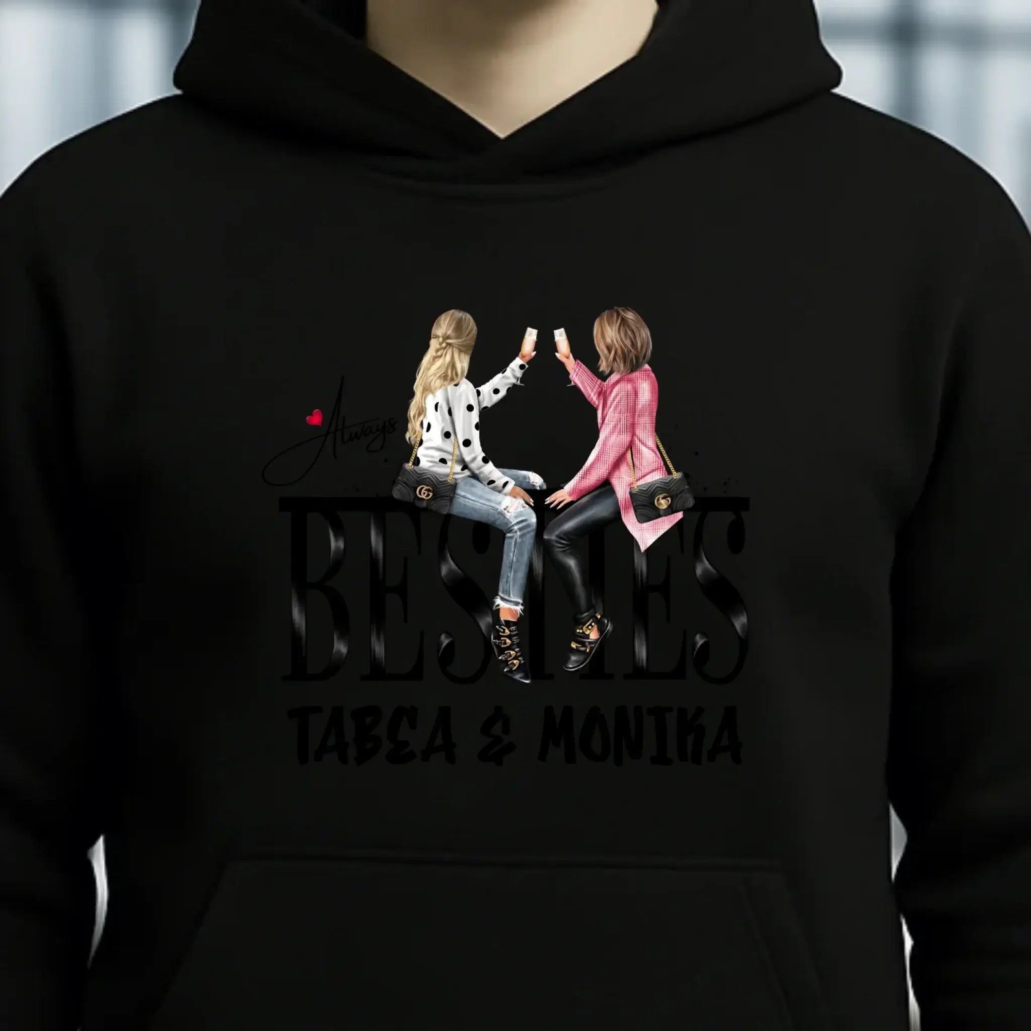 Girls on Text Besties • Unisex Premium Hoodie XS-5XL aus Bio-Baumwolle für Damen & Herren • Exklusivdesign • personalisiert