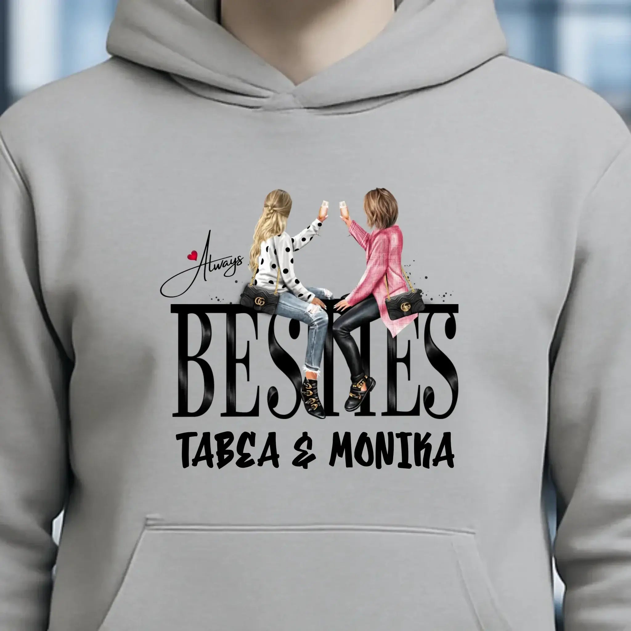 Girls on Text Besties • Unisex Premium Hoodie XS-5XL aus Bio-Baumwolle für Damen & Herren • Exklusivdesign • personalisiert