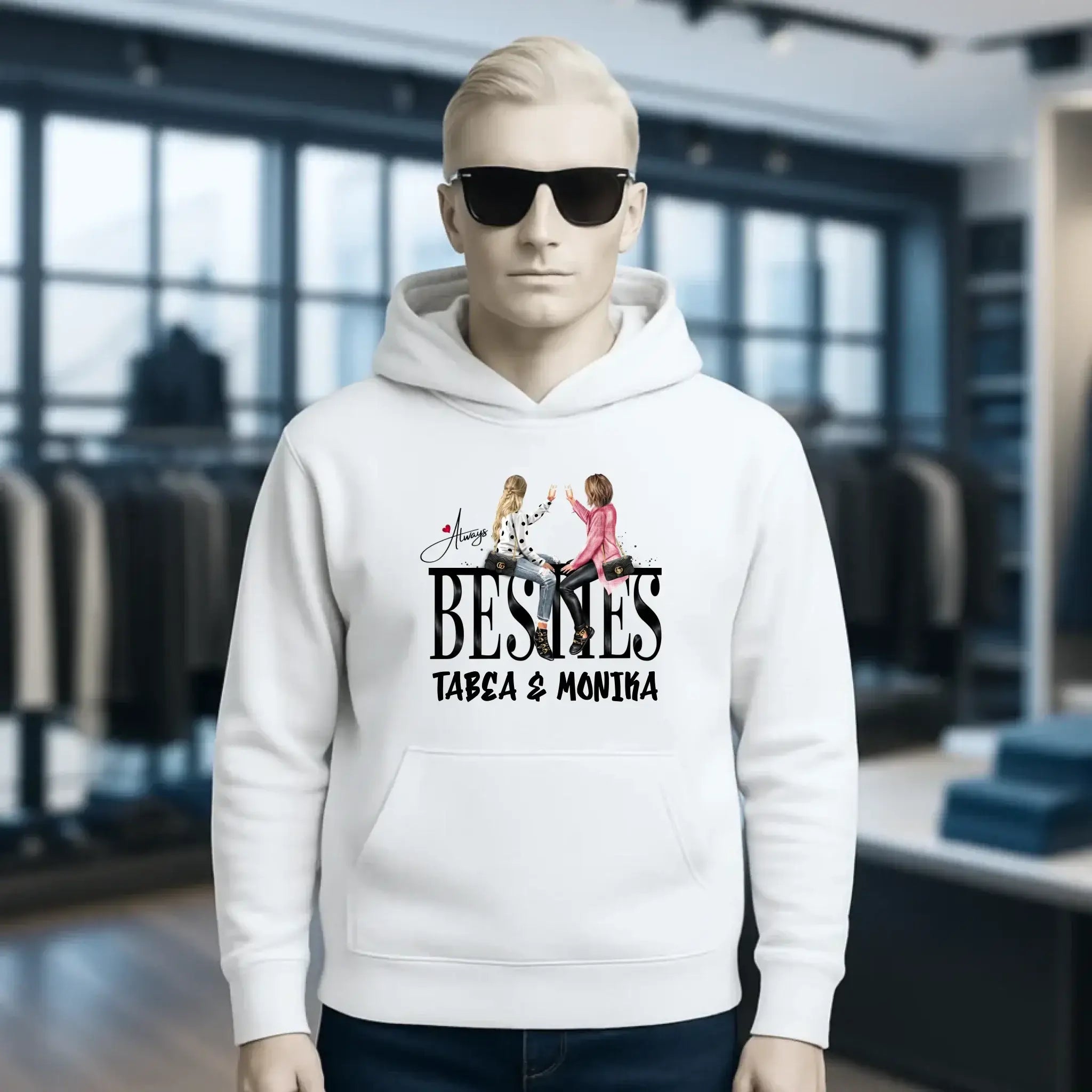 Girls on Text Besties • Unisex Premium Hoodie XS-5XL aus Bio-Baumwolle für Damen & Herren • Exklusivdesign • personalisiert