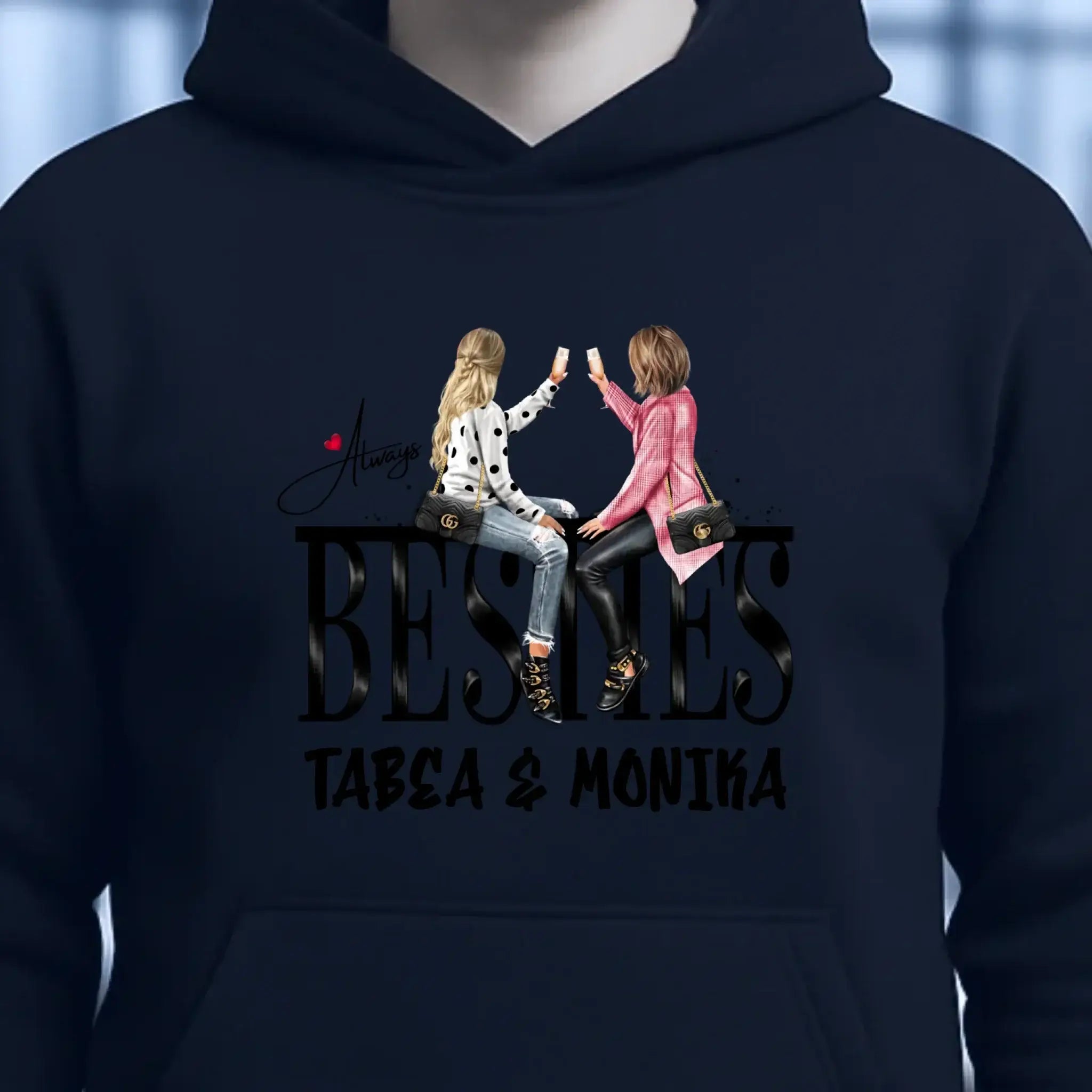 Girls on Text Besties • Unisex Premium Hoodie XS-5XL aus Bio-Baumwolle für Damen & Herren • Exklusivdesign • personalisiert