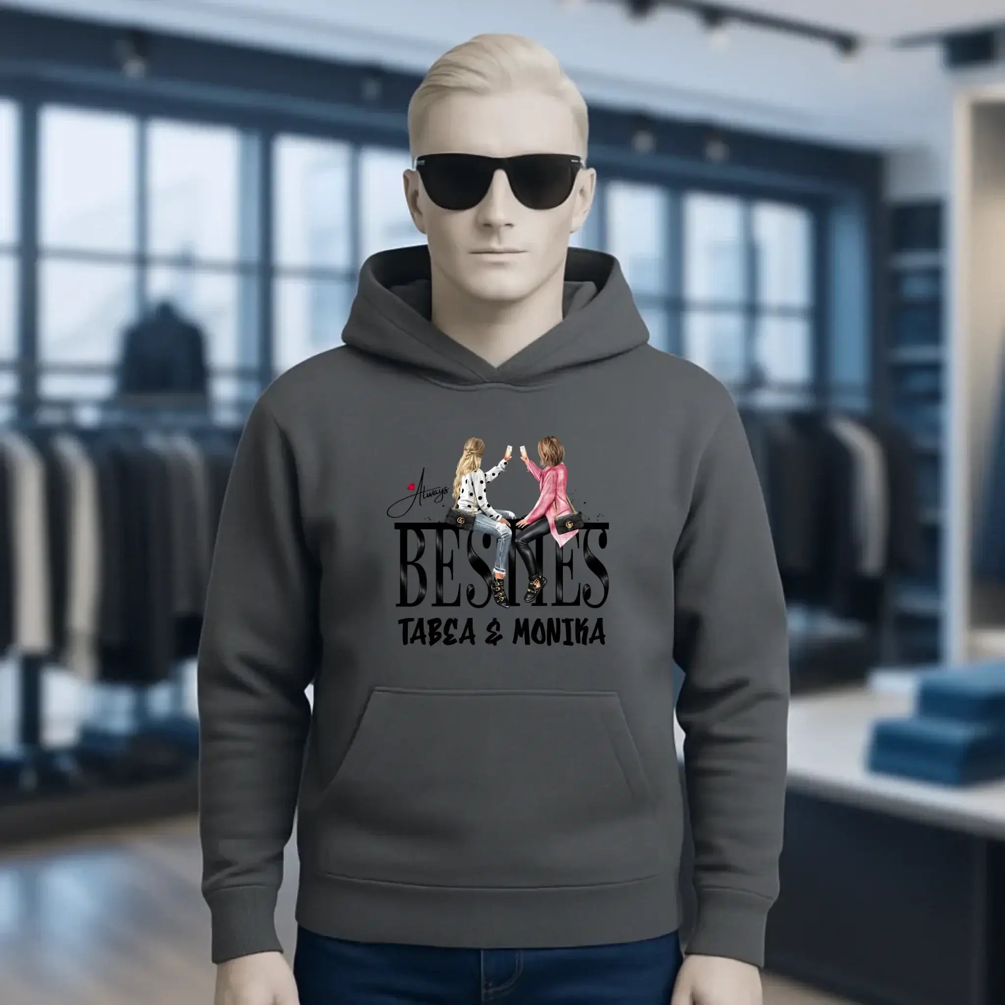 Girls on Text Besties • Unisex Premium Hoodie XS-5XL aus Bio-Baumwolle für Damen & Herren • Exklusivdesign • personalisiert