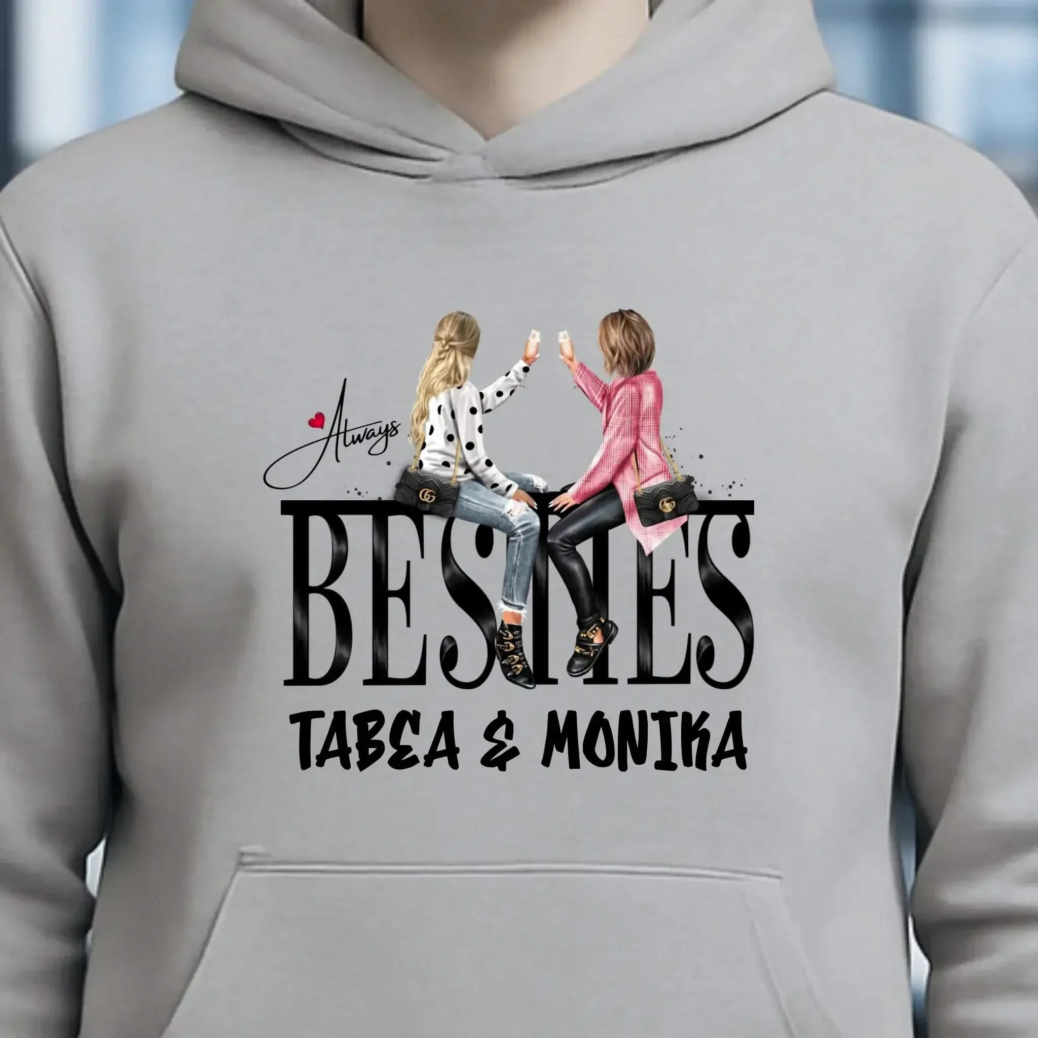 Girls on Text Besties • Unisex Premium Hoodie XS-5XL aus Bio-Baumwolle für Damen & Herren • Exklusivdesign • personalisiert