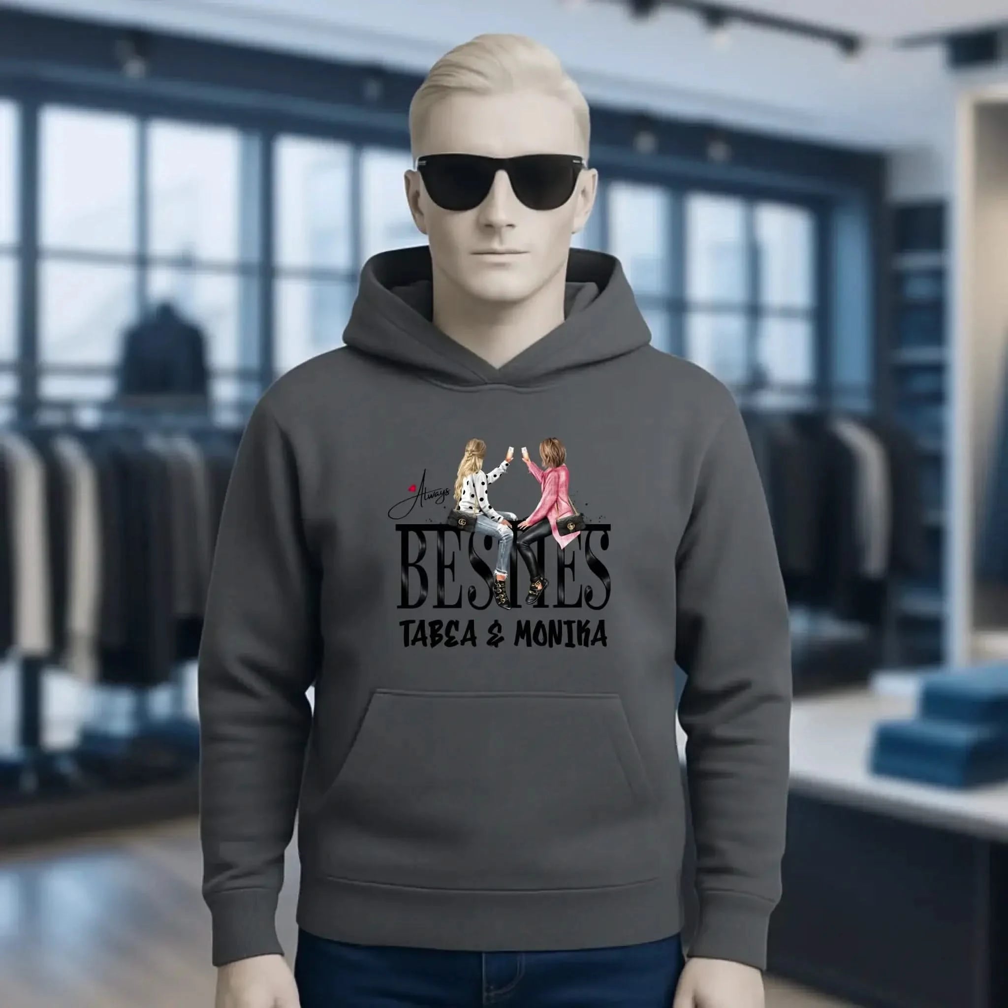 Girls on Text Besties • Unisex Premium Hoodie XS-5XL aus Bio-Baumwolle für Damen & Herren • Exklusivdesign • personalisiert
