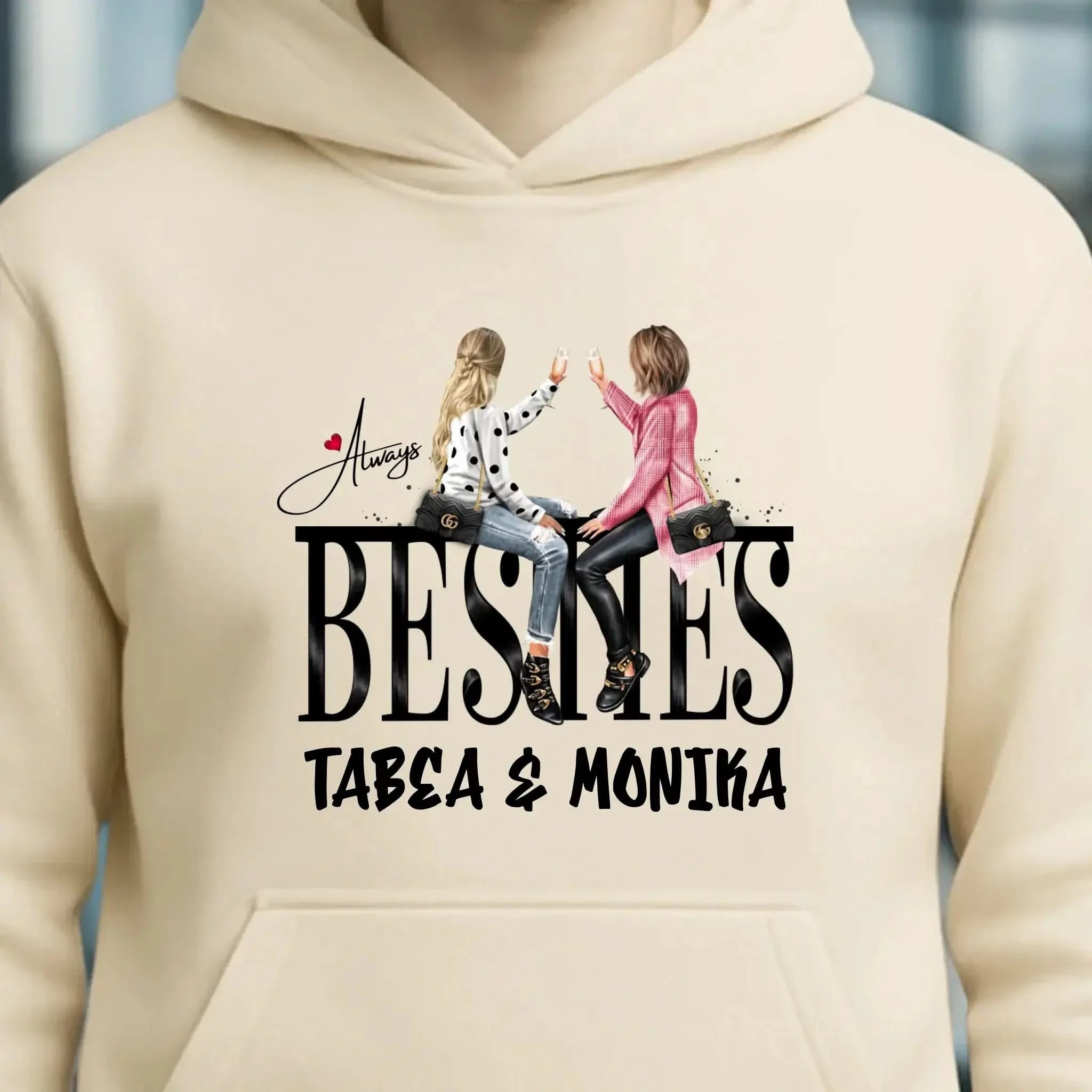 Girls on Text Besties • Unisex Premium Hoodie XS-5XL aus Bio-Baumwolle für Damen & Herren • Exklusivdesign • personalisiert