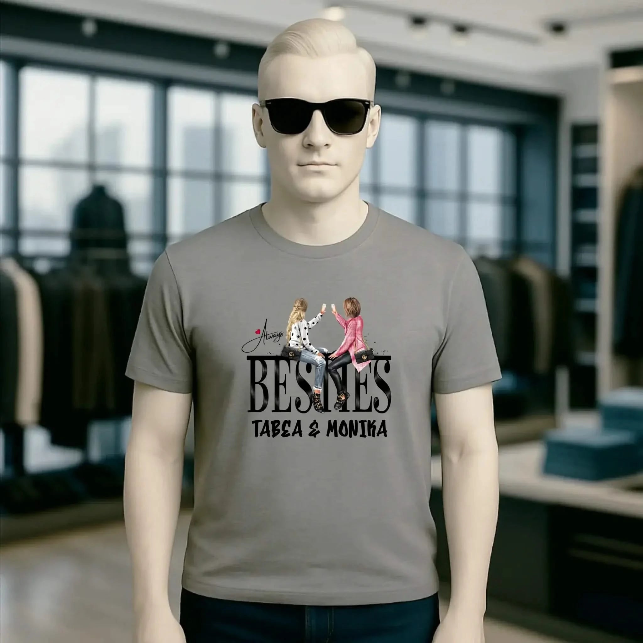 Girls on Text Besties • Unisex Premium T-Shirt XS-5XL aus Bio-Baumwolle für Damen & Herren • Exklusivdesign • personalisiert