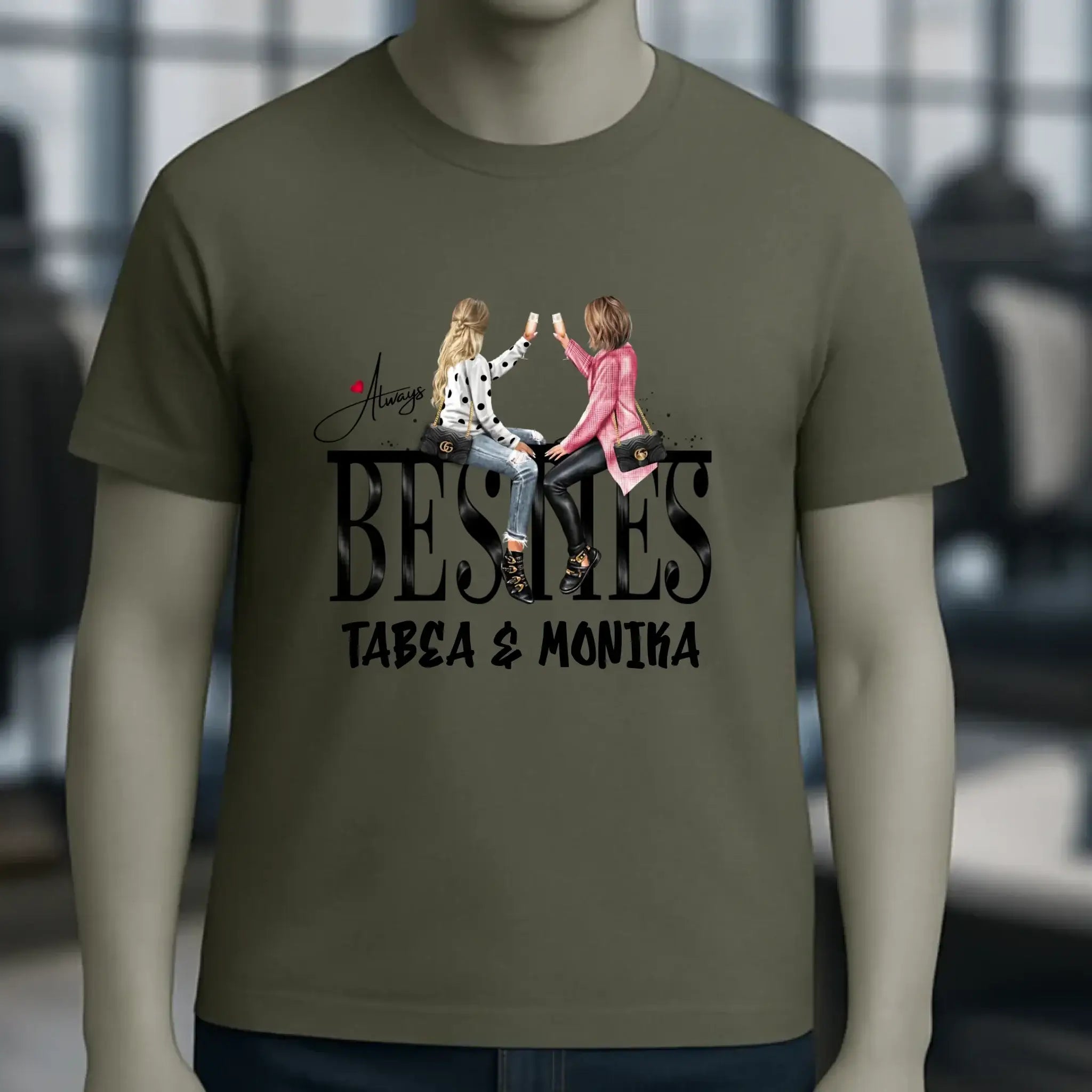 Girls on Text Besties • Unisex Premium T-Shirt XS-5XL aus Bio-Baumwolle für Damen & Herren • Exklusivdesign • personalisiert