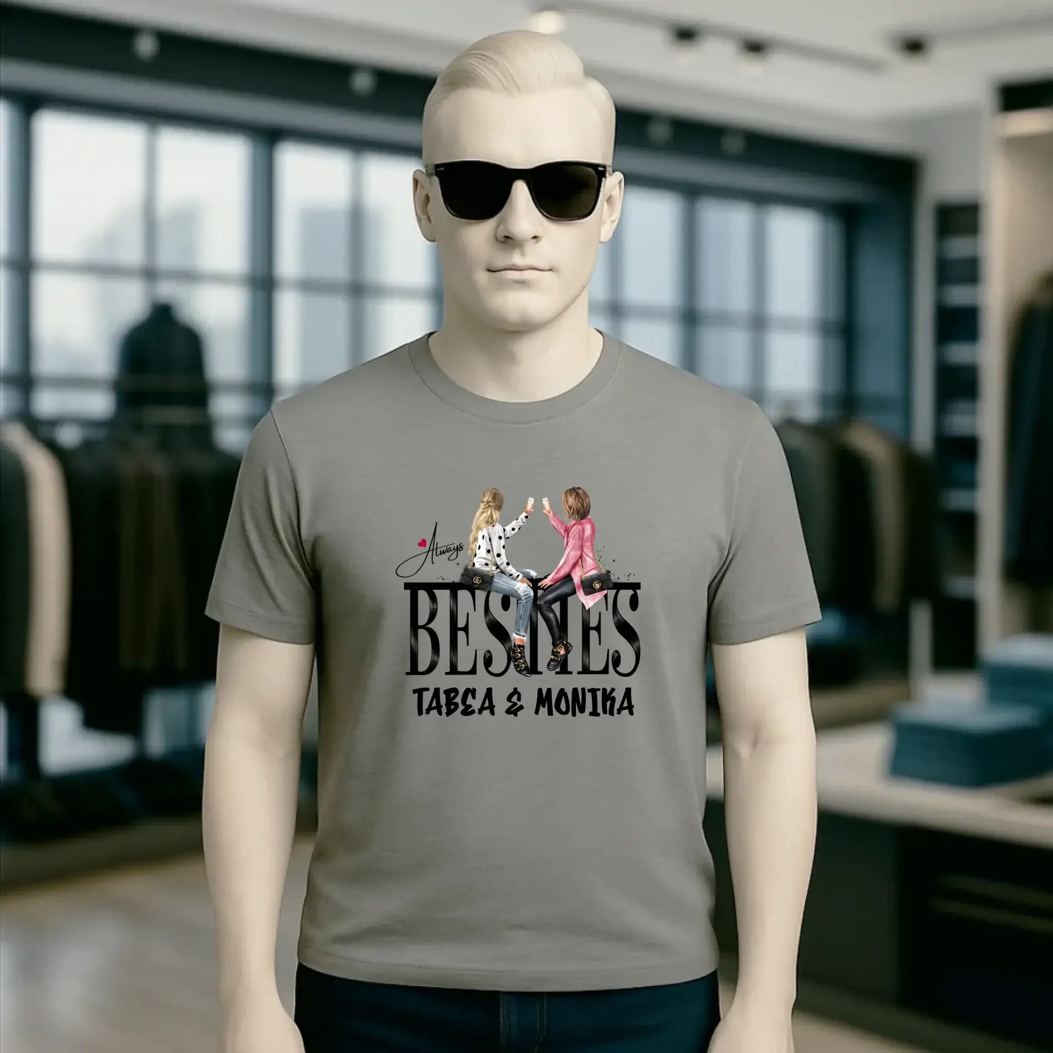 Girls on Text Besties • Unisex Premium T-Shirt XS-5XL aus Bio-Baumwolle für Damen & Herren • Exklusivdesign • personalisiert