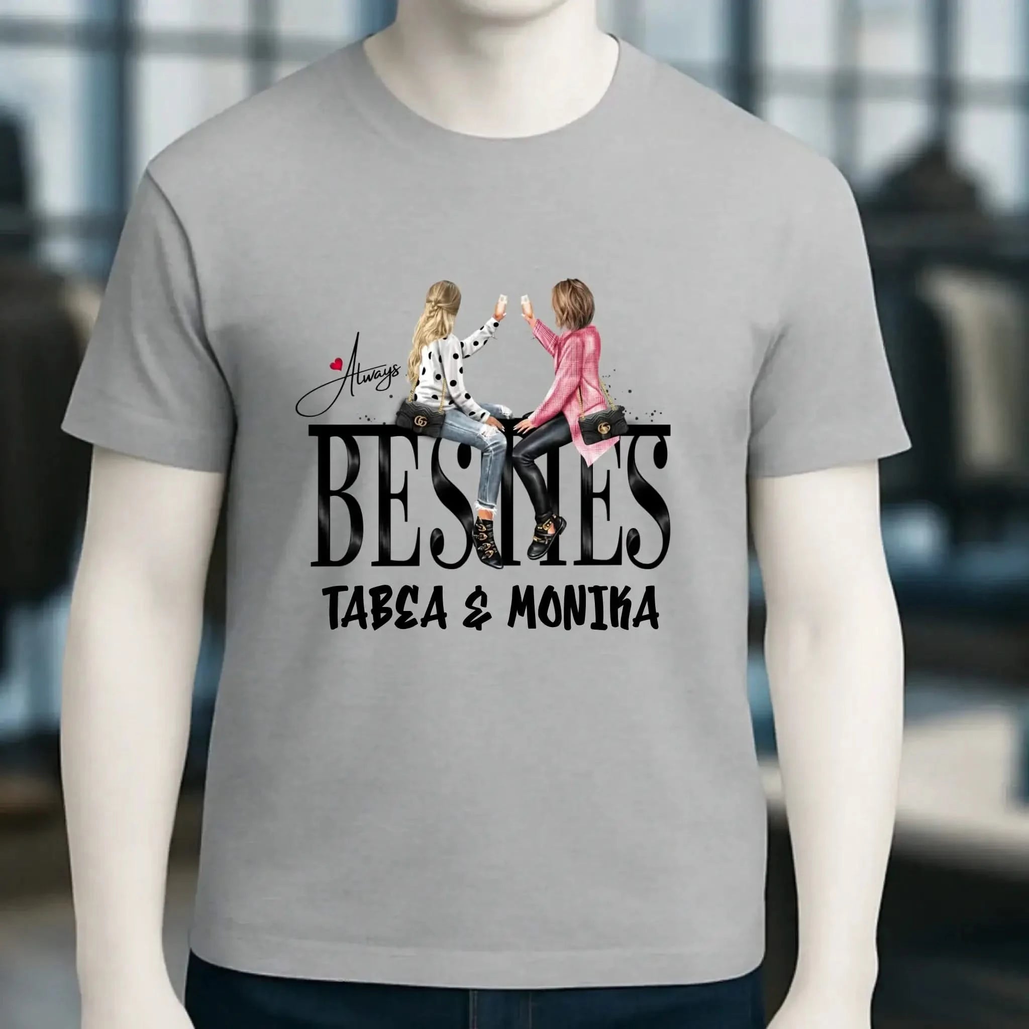 Girls on Text Besties • Unisex Premium T-Shirt XS-5XL aus Bio-Baumwolle für Damen & Herren • Exklusivdesign • personalisiert
