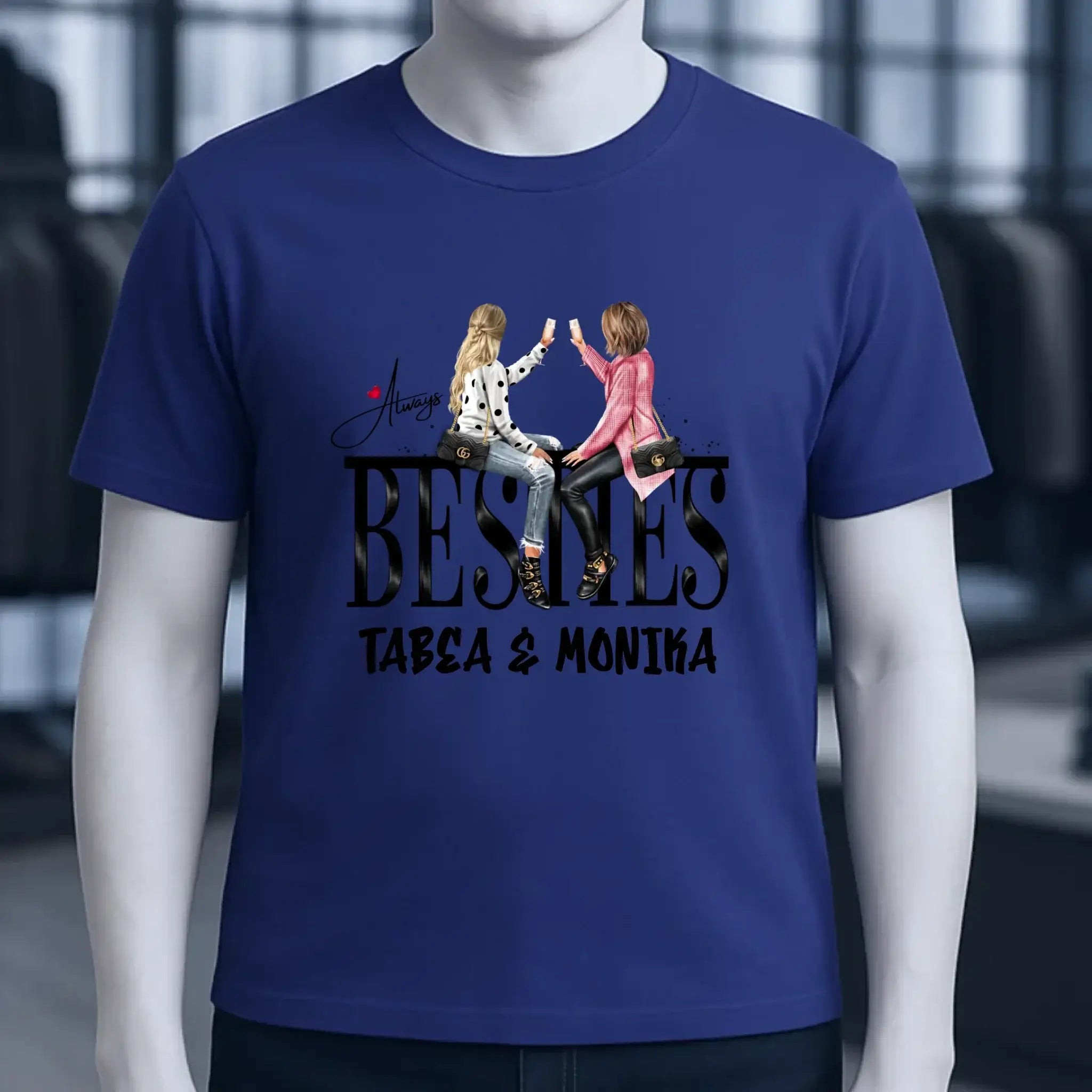 Girls on Text Besties • Unisex Premium T-Shirt XS-5XL aus Bio-Baumwolle für Damen & Herren • Exklusivdesign • personalisiert