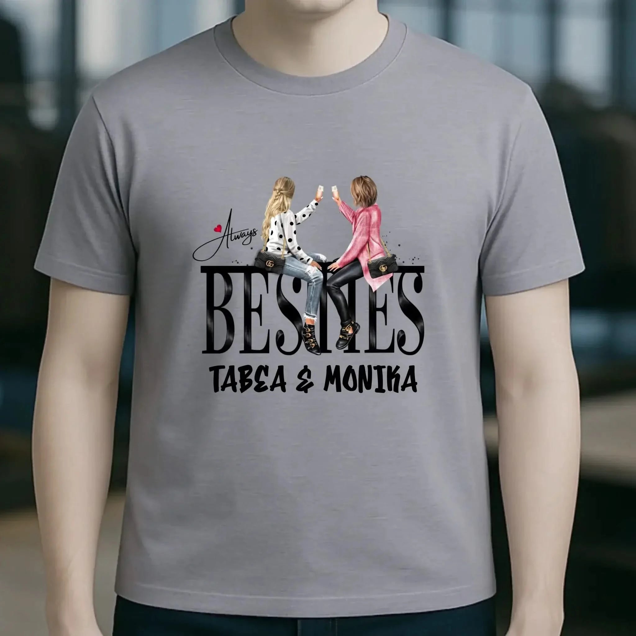 Girls on Text Besties • Unisex Premium T-Shirt XS-5XL aus Bio-Baumwolle für Damen & Herren • Exklusivdesign • personalisiert