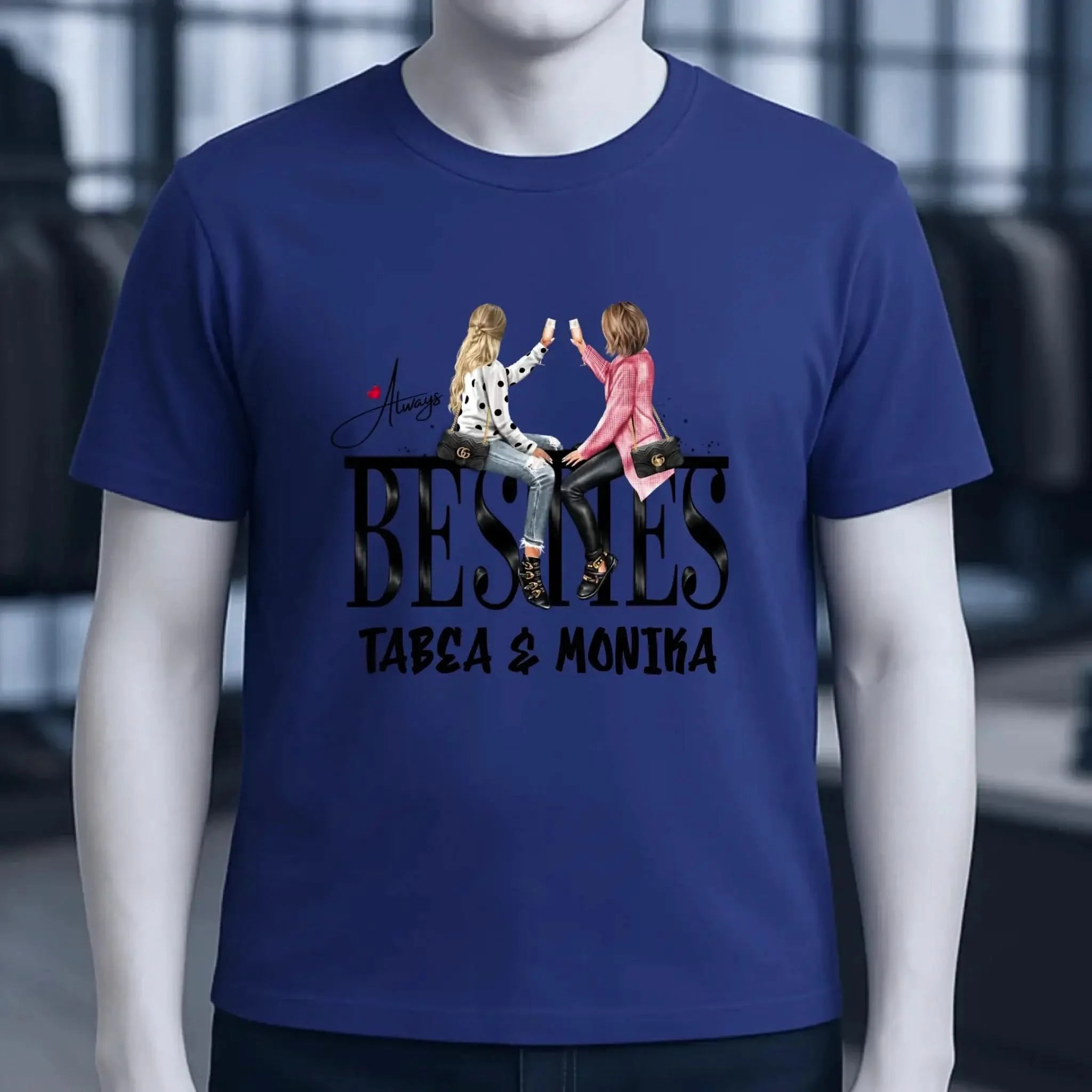 Girls on Text Besties • Unisex Premium T-Shirt XS-5XL aus Bio-Baumwolle für Damen & Herren • Exklusivdesign • personalisiert