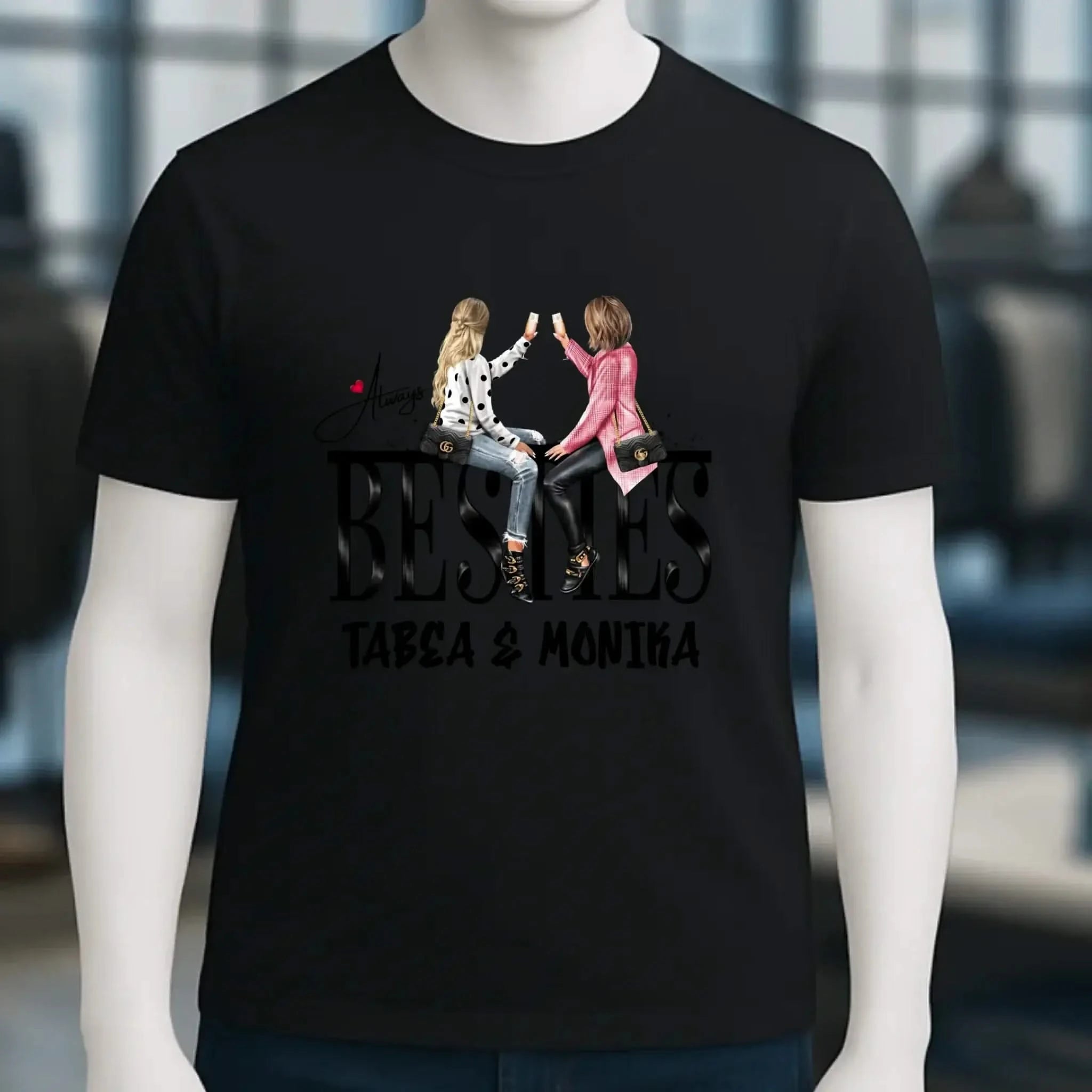 Girls on Text Besties • Unisex Premium T-Shirt XS-5XL aus Bio-Baumwolle für Damen & Herren • Exklusivdesign • personalisiert