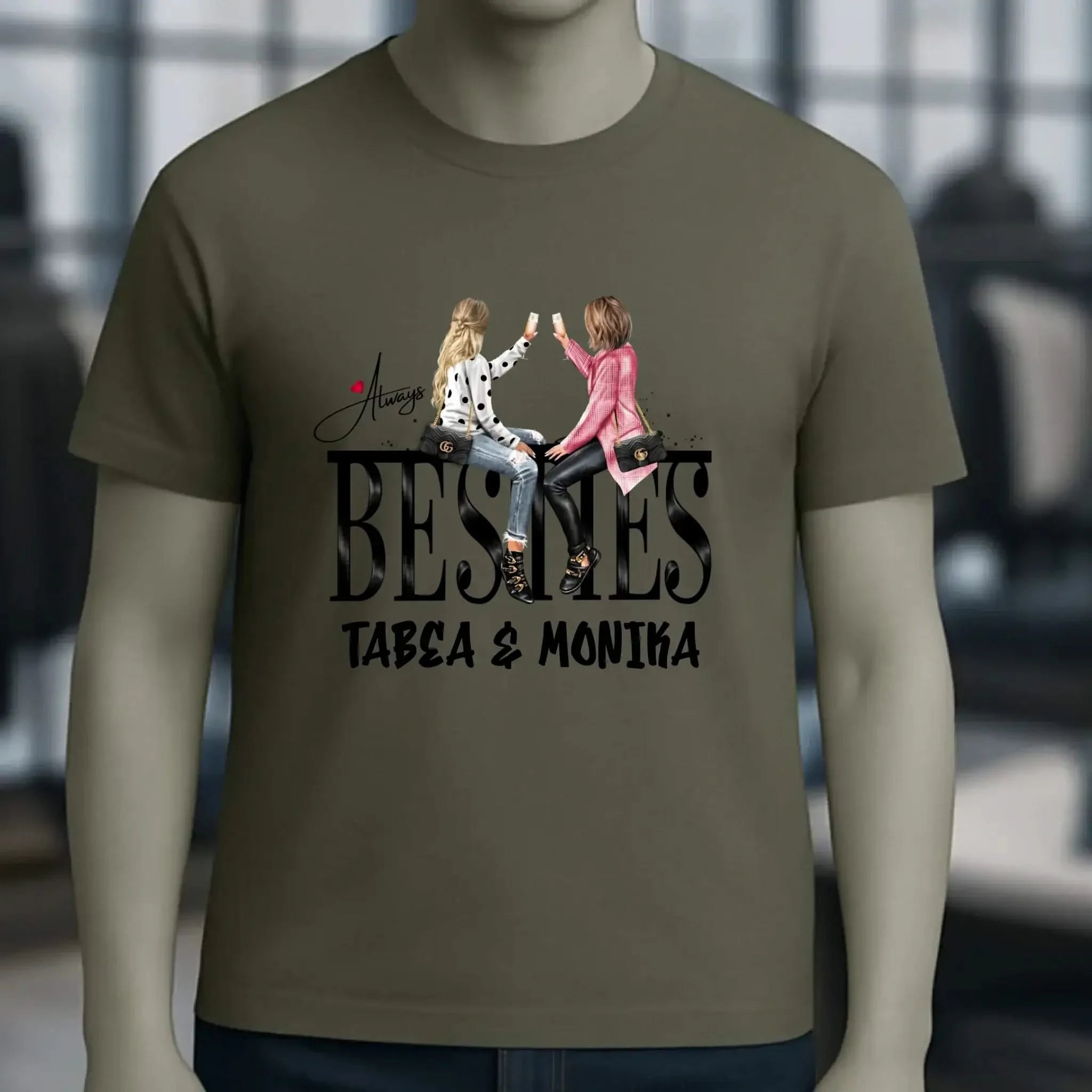 Girls on Text Besties • Unisex Premium T-Shirt XS-5XL aus Bio-Baumwolle für Damen & Herren • Exklusivdesign • personalisiert
