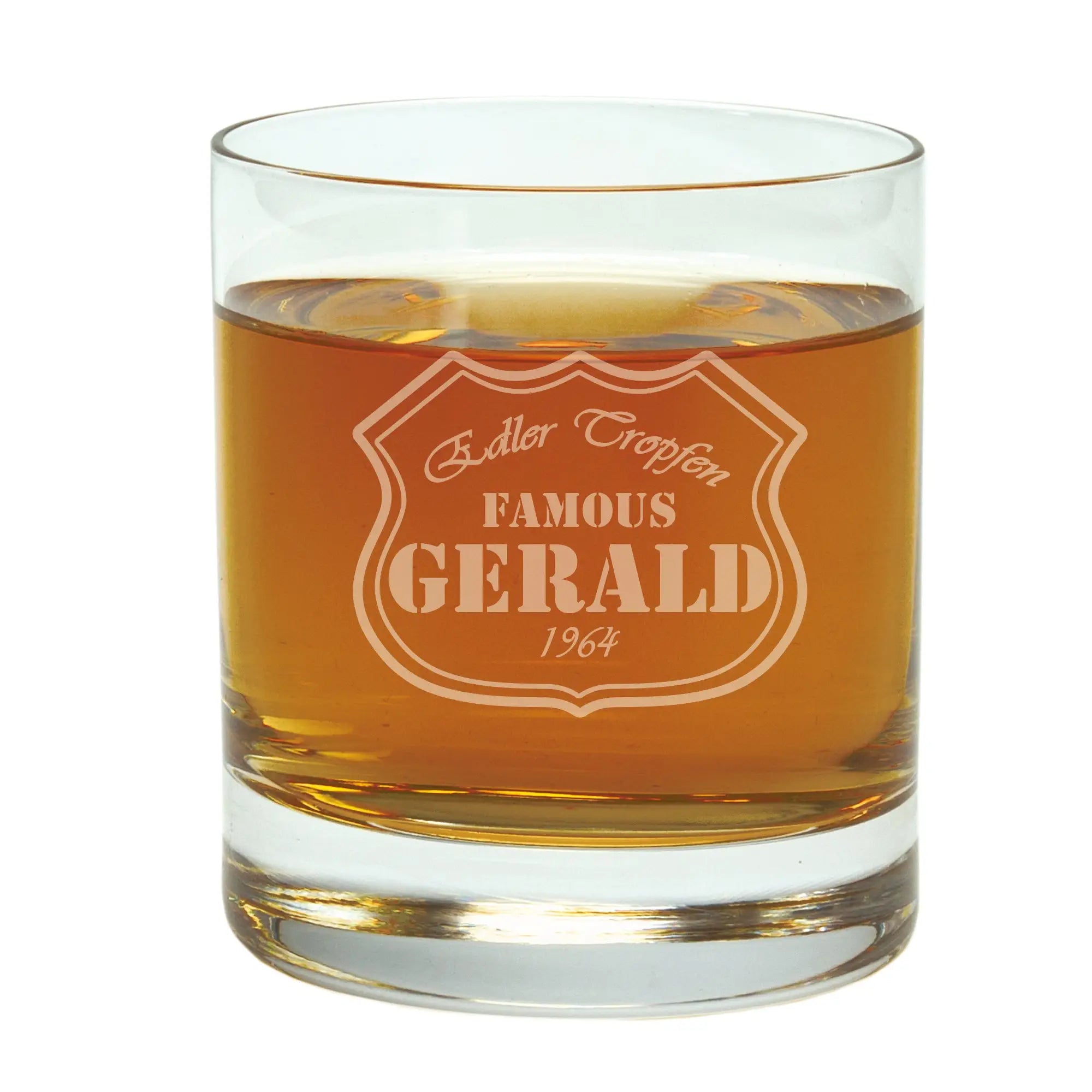 Glas mit Gravur: Whiskey ’Style’ 320 ml • Einzeln oder 6er Set (personalisierbare Geschenkideen) - 1 Glas